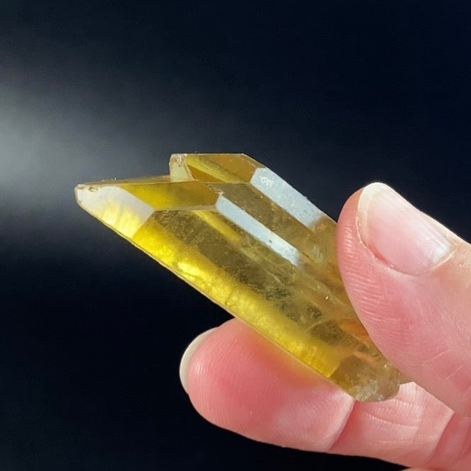 Double Terminated Smoky Citrine Crystal with Twin Termination and Time Link from Chibuku Mine, Zimbabwe