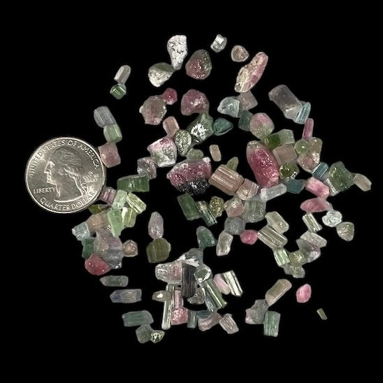 20 Grams Mixed Pastel Tourmaline Pieces