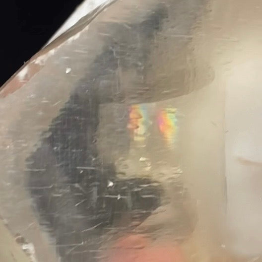 Translucent Golden Optical Calcite Crystal with Rainbows and Record Keepers - Natural Crystals