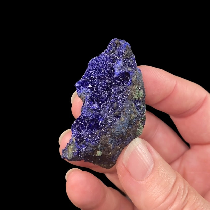 Azurite Crystals with Malachite, Tongshankou Mine, China