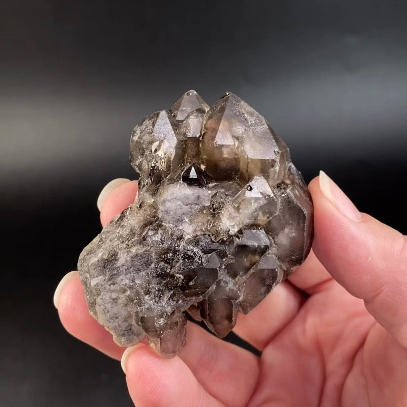 Smoky Elestial Quartz from Minas Gerais, Brazil