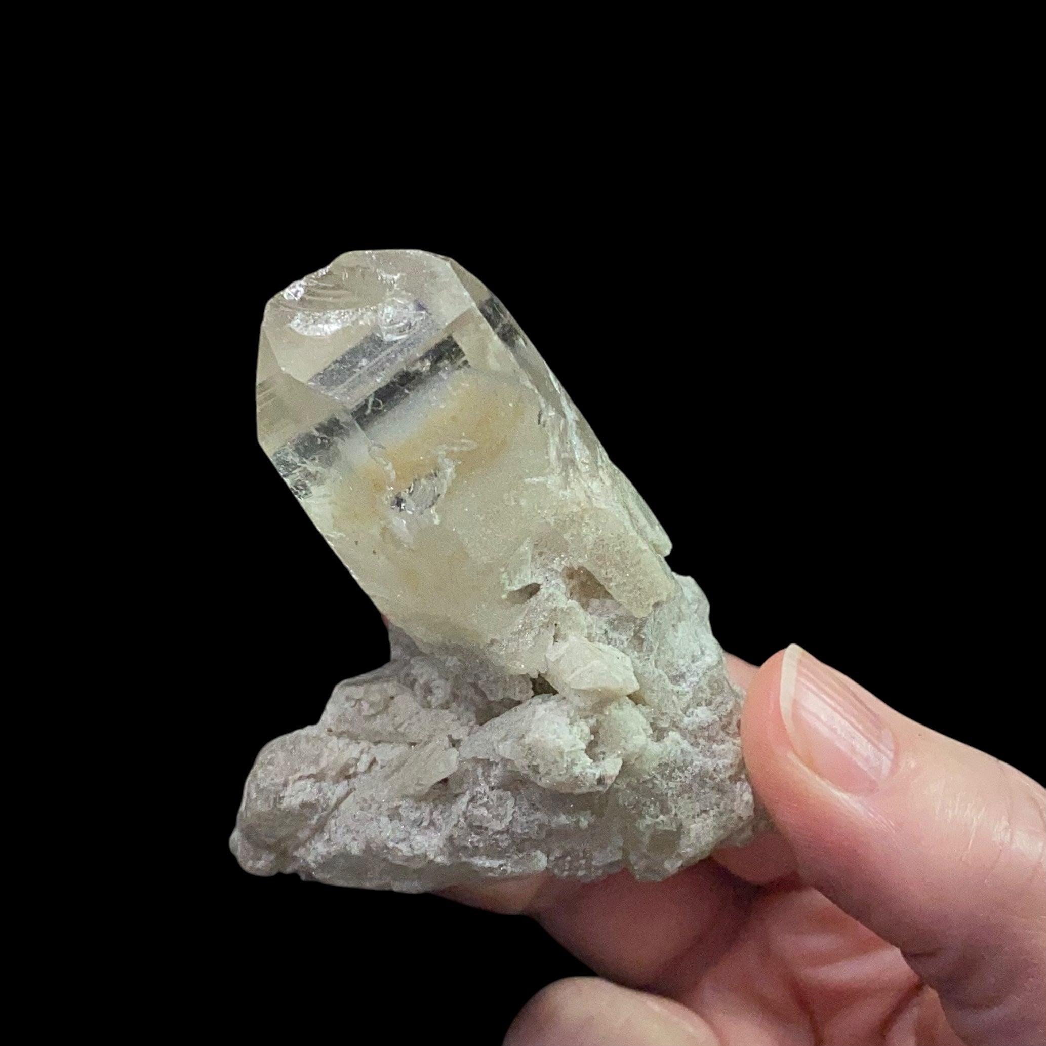 Clear Himalayan Quartz Crystal Cluster with Phantom