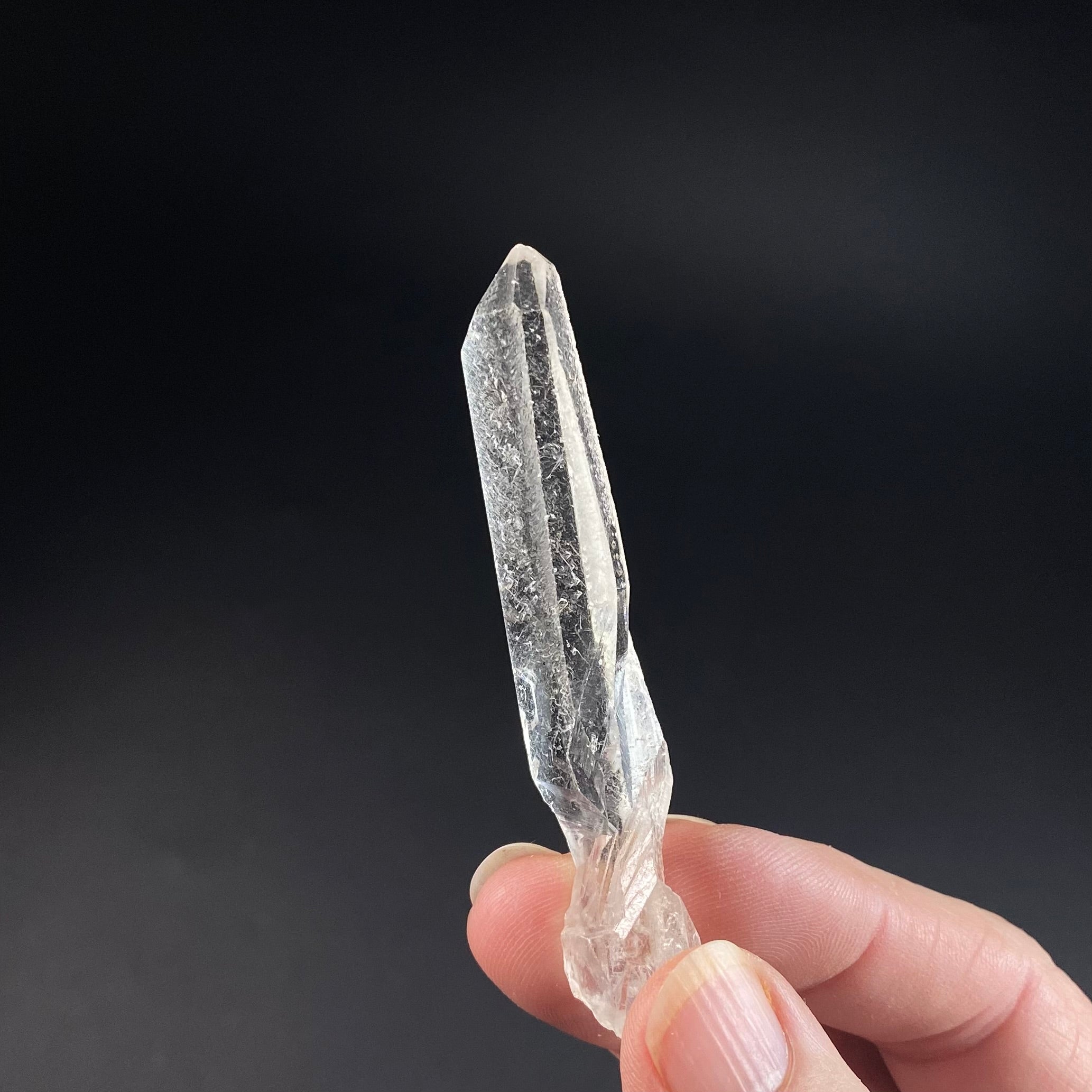 Water Clear Quartz Crystal with Starbrary Markings, Minas Gerais, Brazil