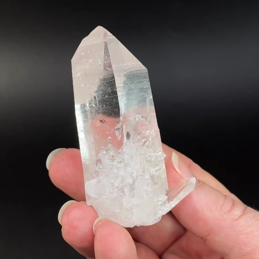 Water Clear Quartz Crystal with Starbrary Markings, Minas Gerais, Brazil