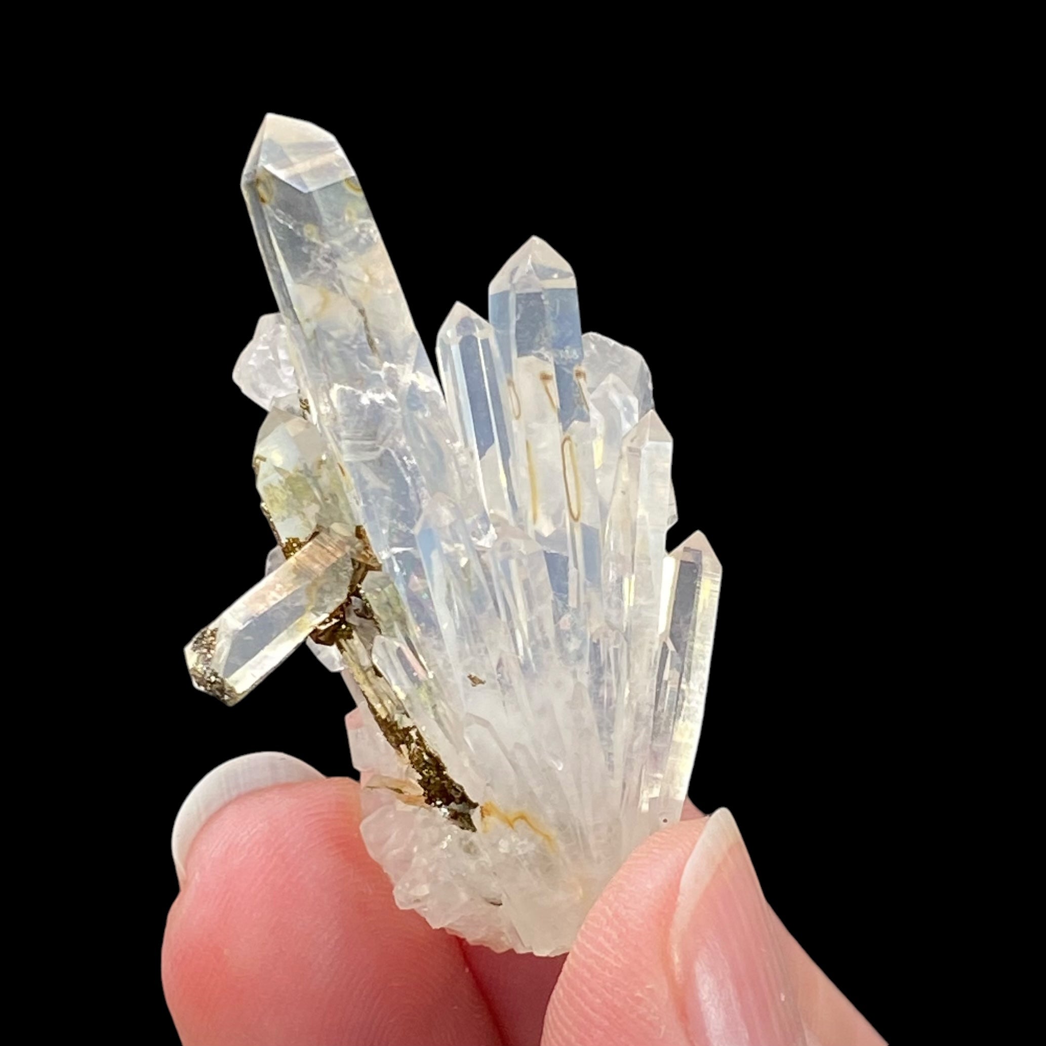 Quartz Cluster with Iridescent Pyrite & Calcite, Trepca Mines, Kosovo