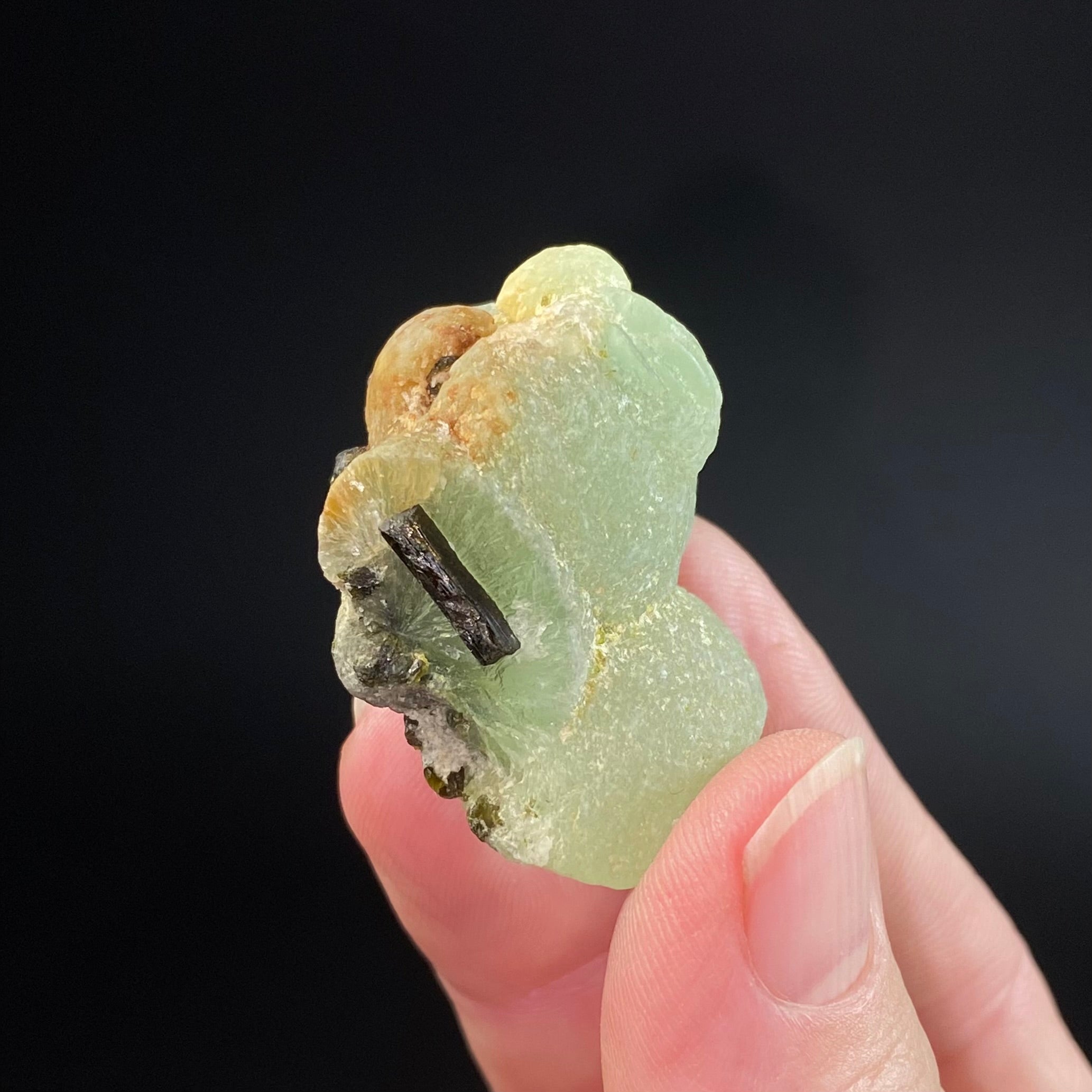 Botryoidal Prehnite Specimen with Epidote, Kayes Region, Mali