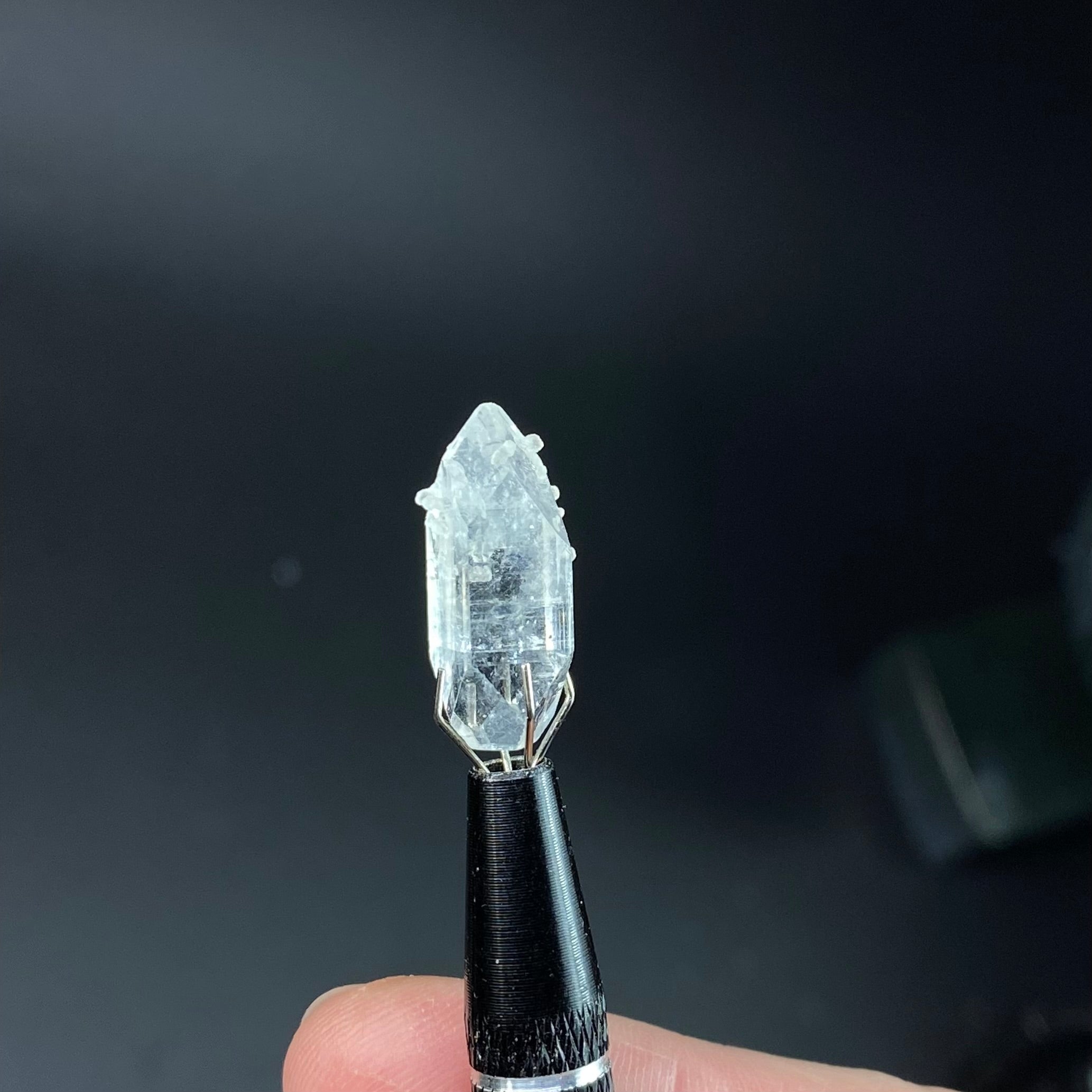 Thumbnail Clear Apophyllite Crystal with Micro Stilbite Bows from Jalgaon, Maharashtra, India