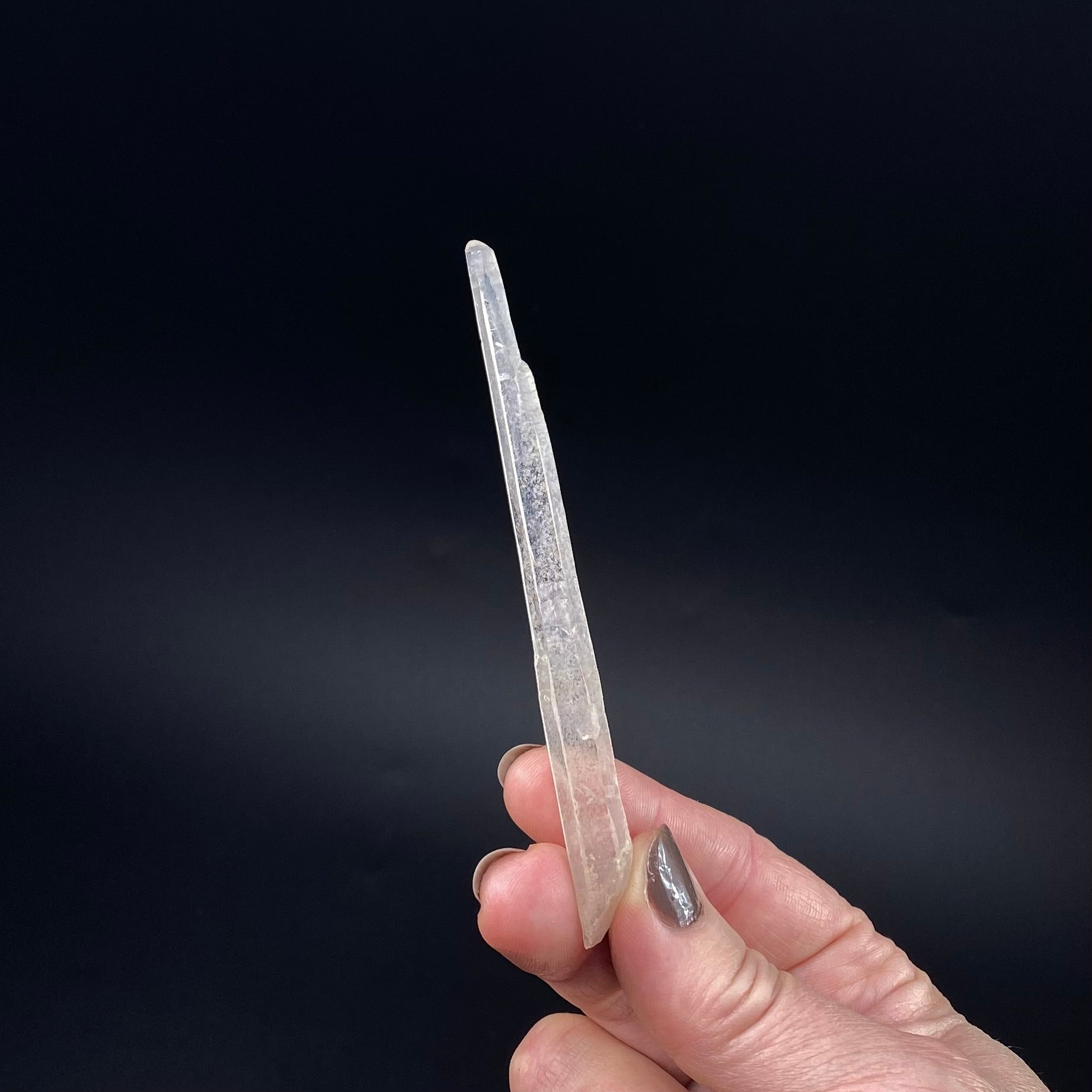 Tapered Laser Quartz Crystal with Macromosaic Markings, Corinto, Minas Gerais, Brazil