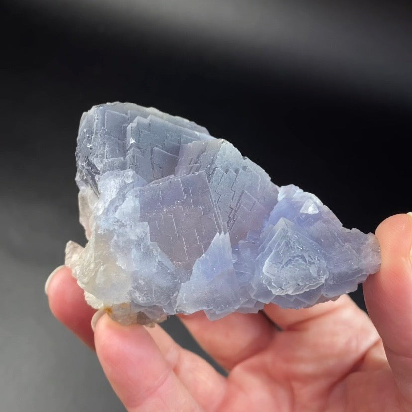 Blue & Gray Cubic Fluorite Cluster