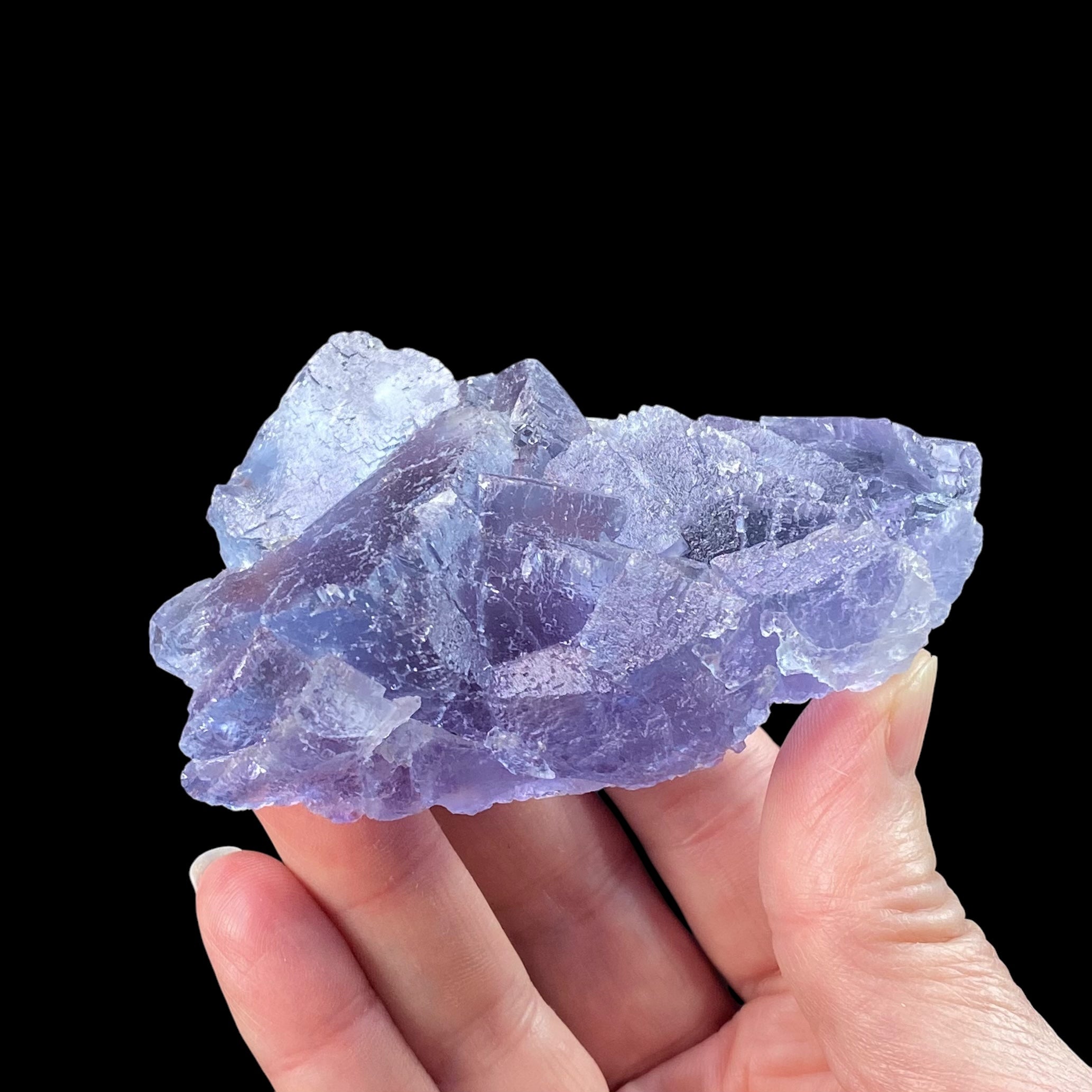 Blue and Purple Fluorite Cube Cluster From Balochistan, Pakistan