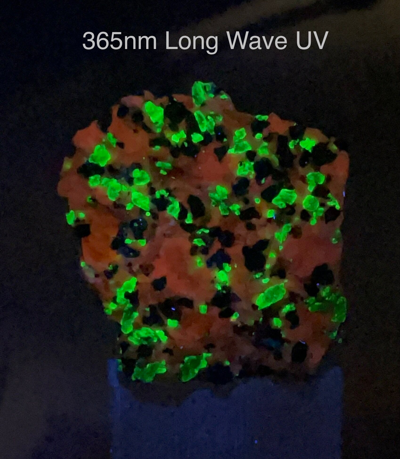 ONE (1) Willemite, Calcite & Franklinite Specimen - Fluorescent  - TWO SIZES AVAILABLE - Brief red Phosphoresence