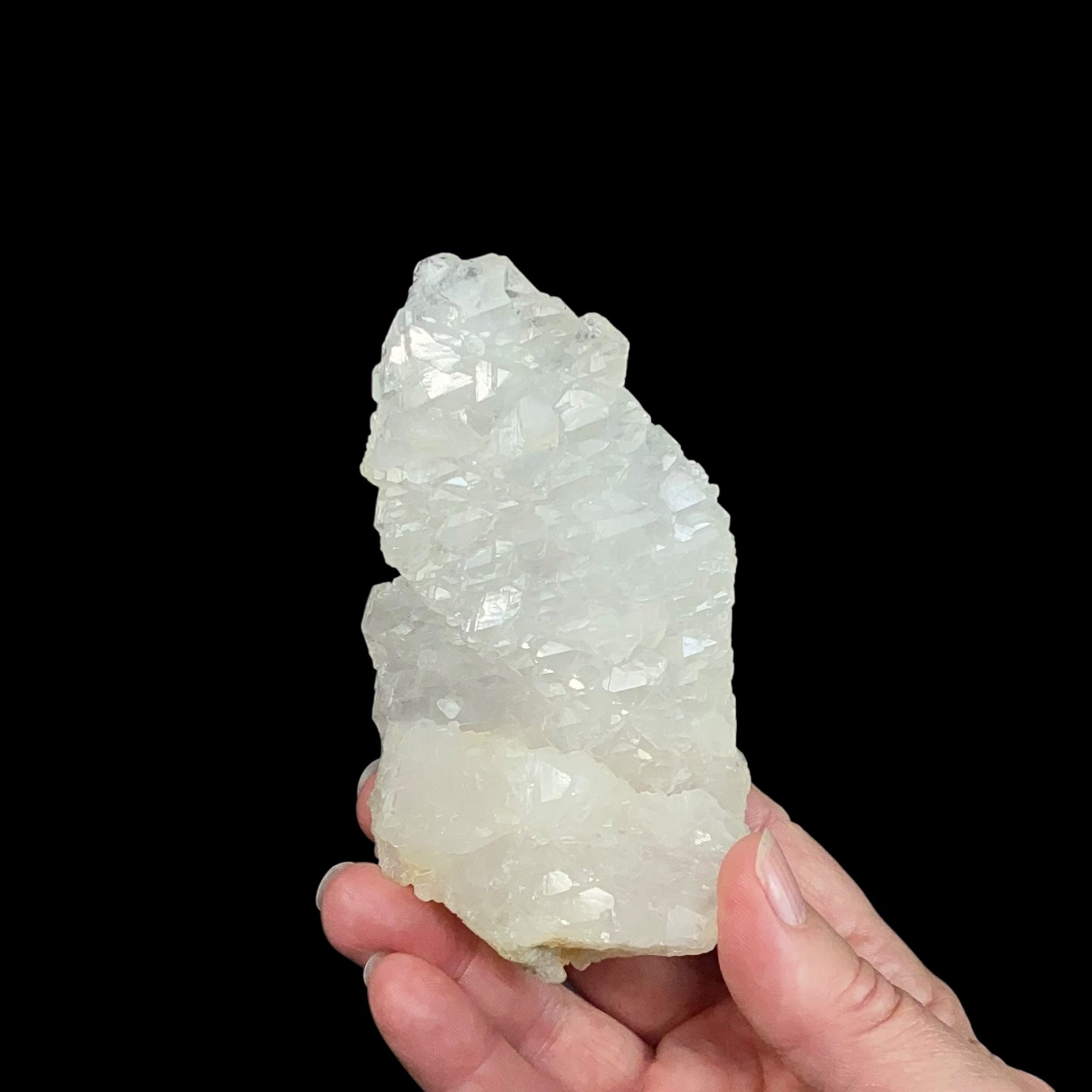 Elestial Clear Quartz Crystal Cluster with Multiple Terminations on Both Sides