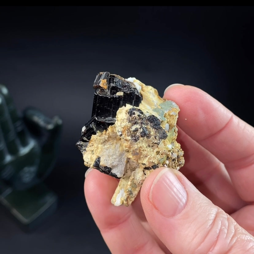 Red Brown Vesuvianite, Idocrase on Matrix