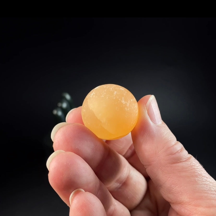 Orange Selenite Polished Sphere Uplifting & Cleansing Energy