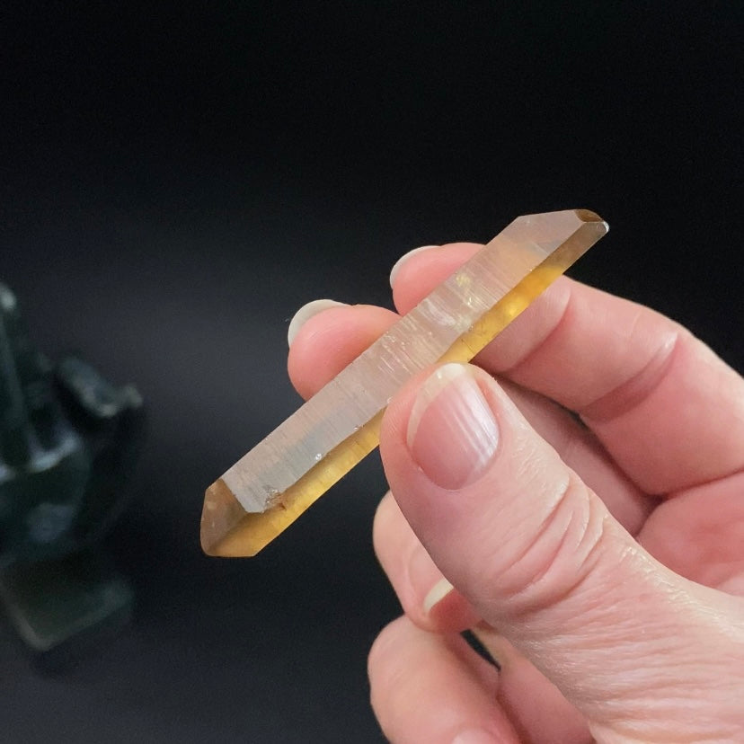 Double Terminated Slender Smoky Citrine Crystal from Chibuku Mine, Zimbabwe