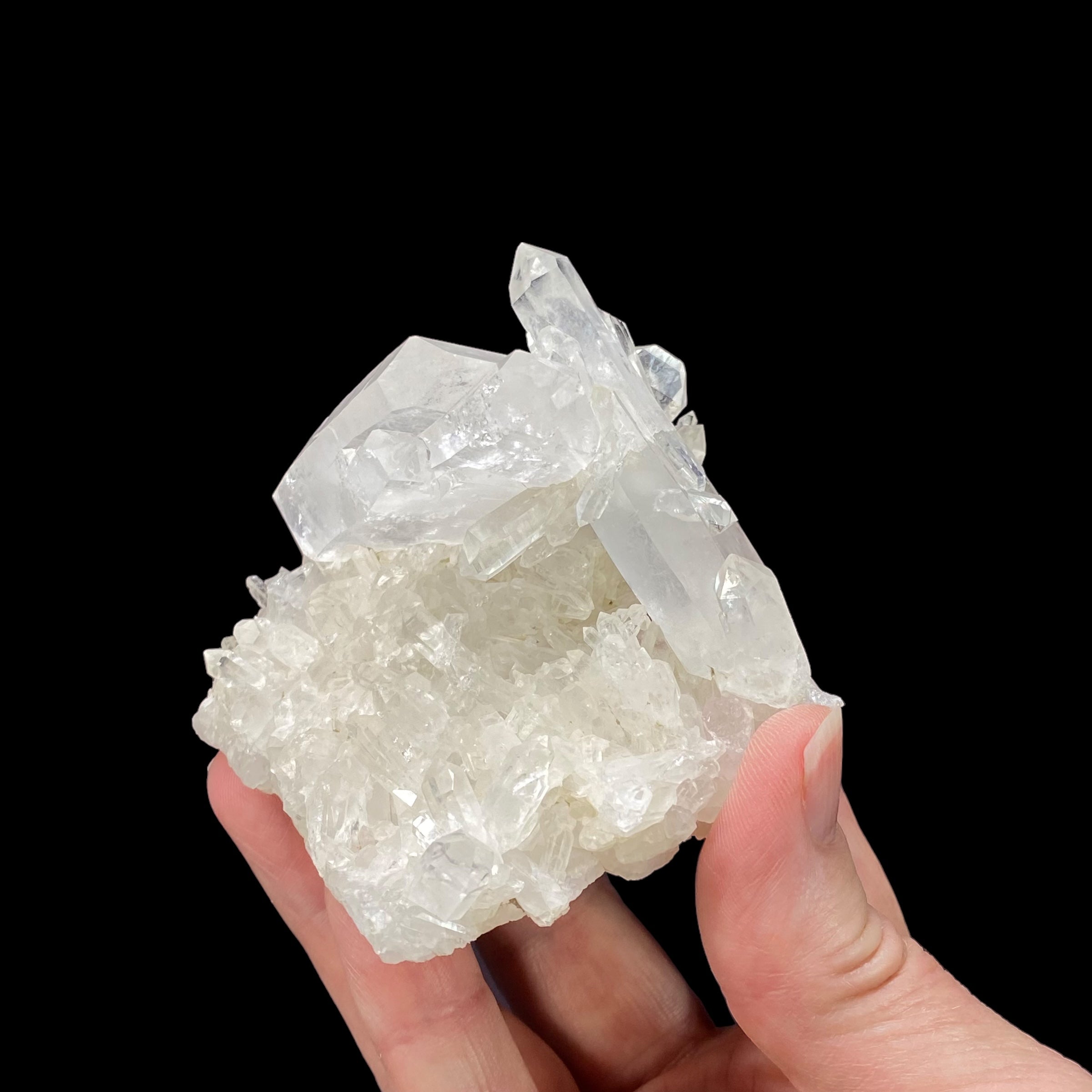 Tabular Faden Quartz & Prismatic Quartz Crystal Cluster