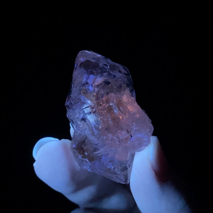 Fenster Quartz Crystal with Fluorescent Inclusions and Double Terminations