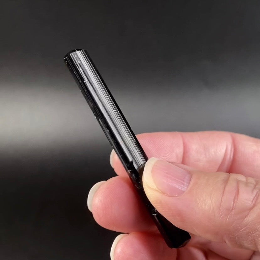 Double Terminated Black Tourmaline Schorl Crystal from Shigar Valley, Pakistan
