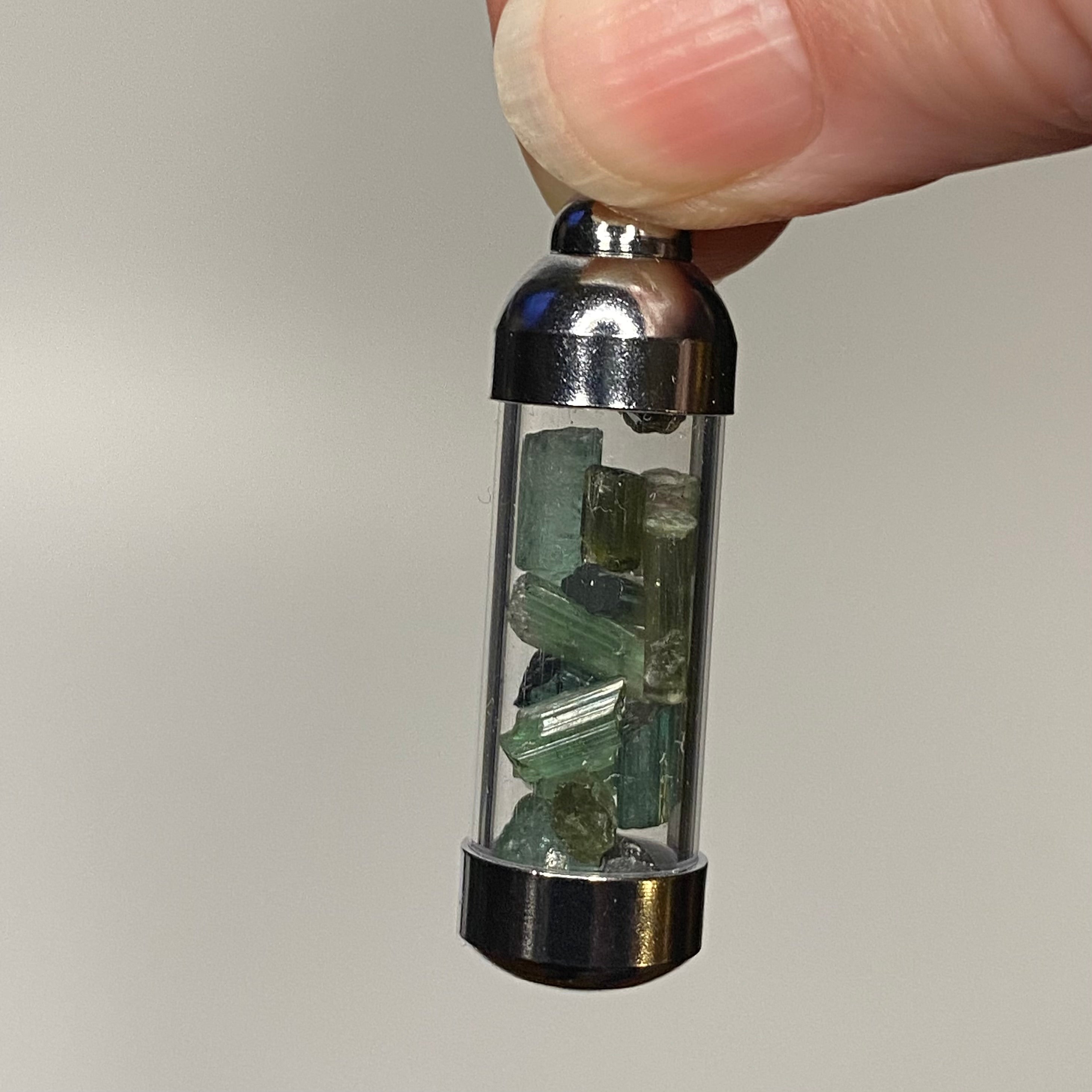 High Grade Tourmaline Filled Pendant Necklace