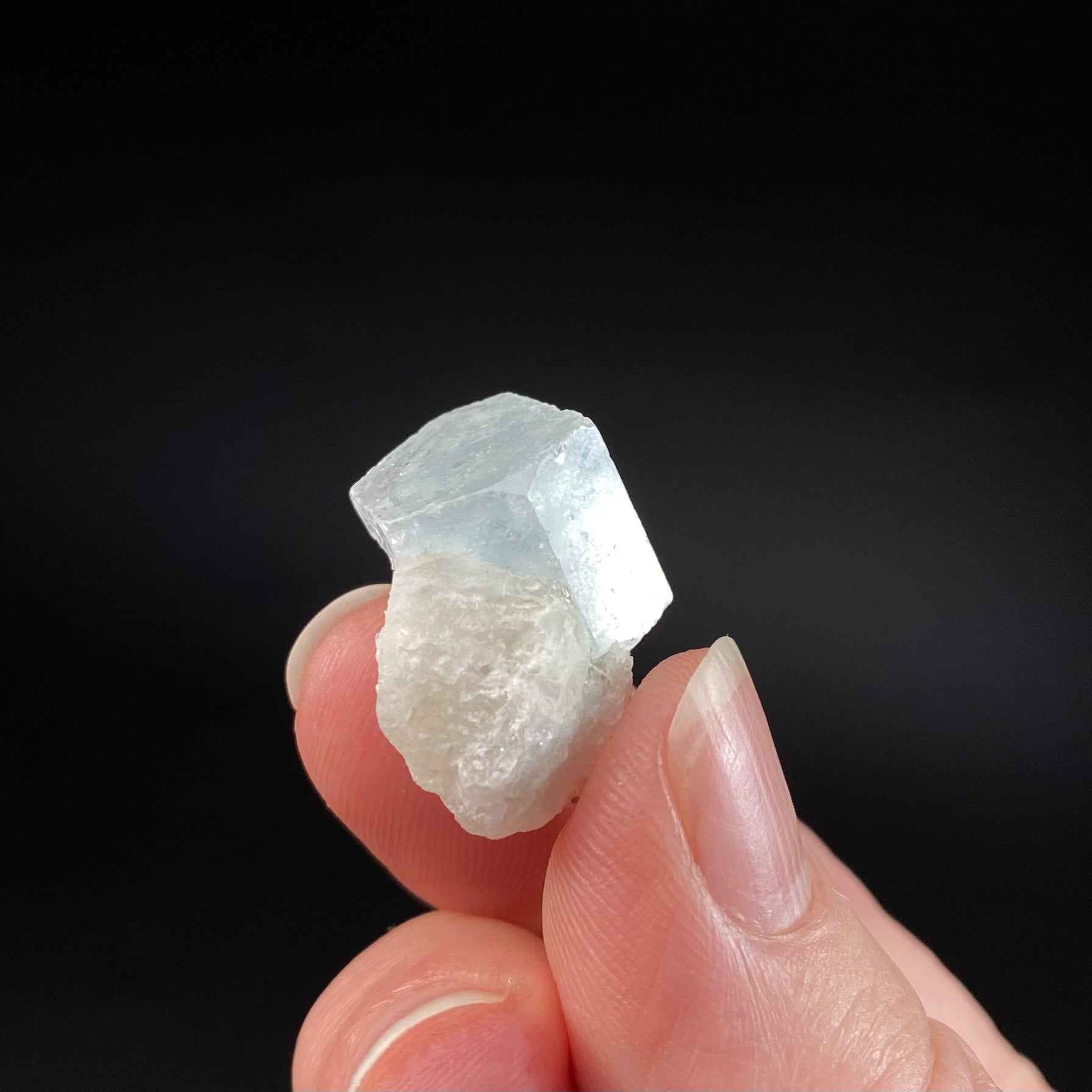 Terminated Aquamarine Crystal with Quartz Shigar Valley, Pakistan