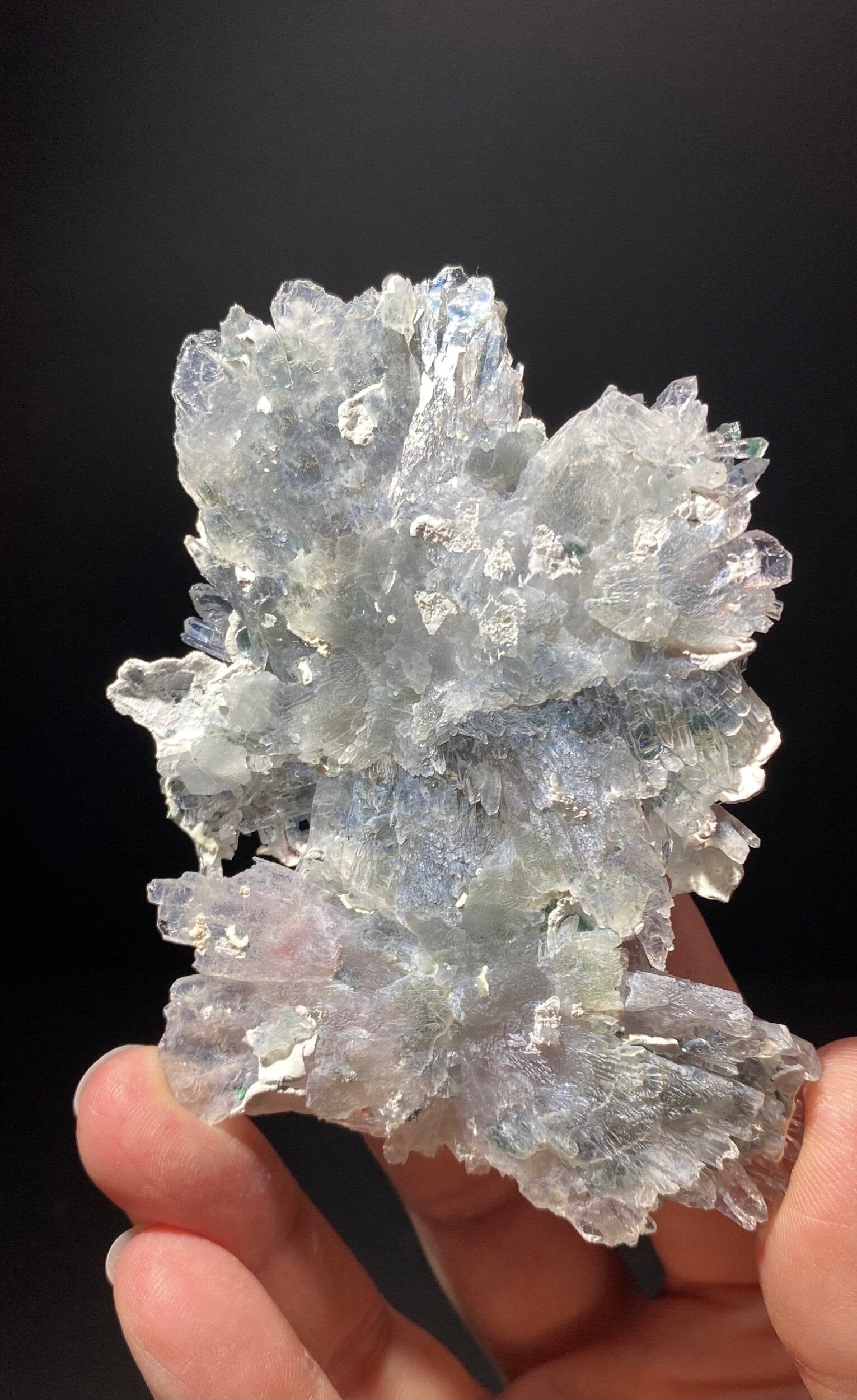 Radial Amethyst "Flower" Cluster with Celadonite