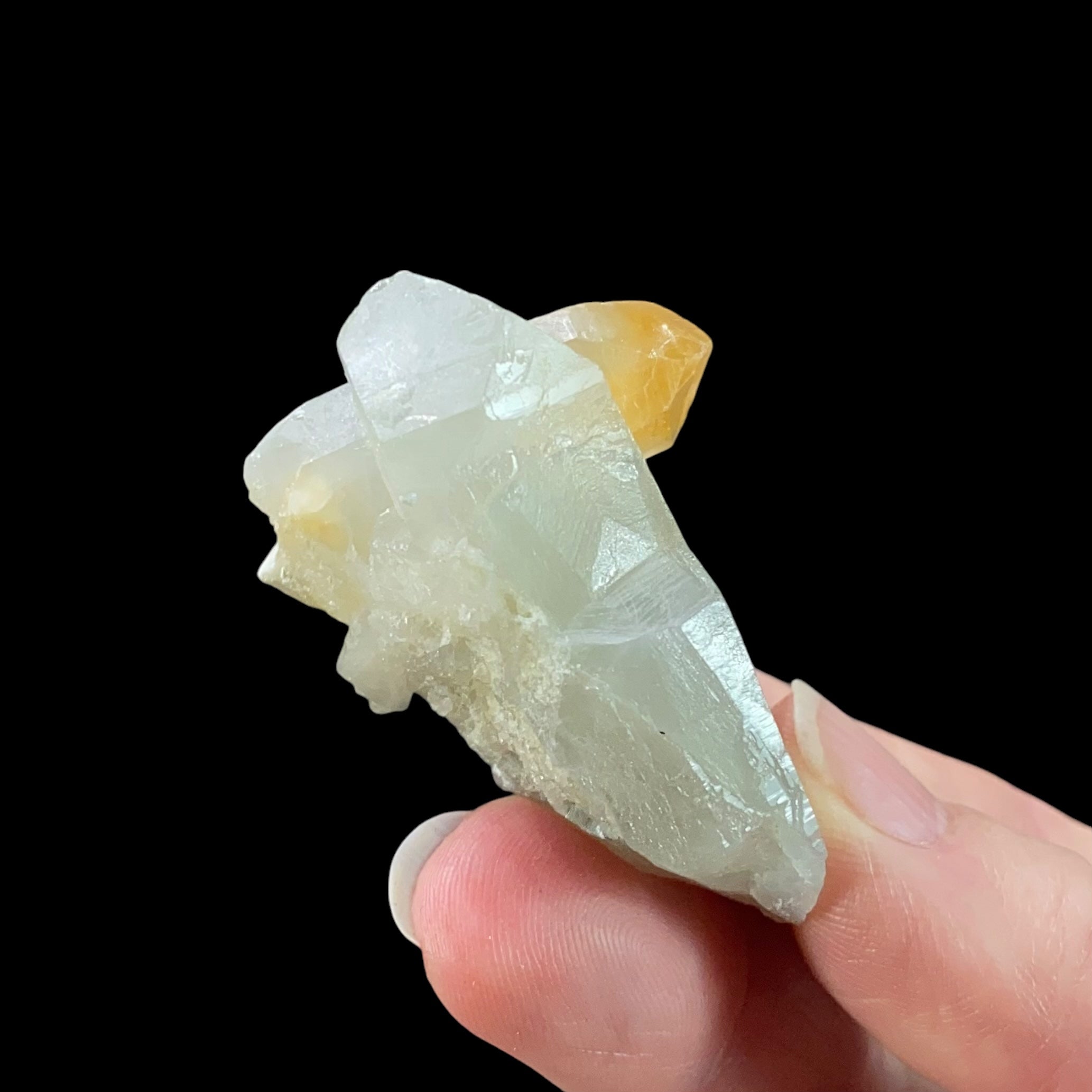 Bone Quartz Crystal Cluster with Halloysite Inclusions