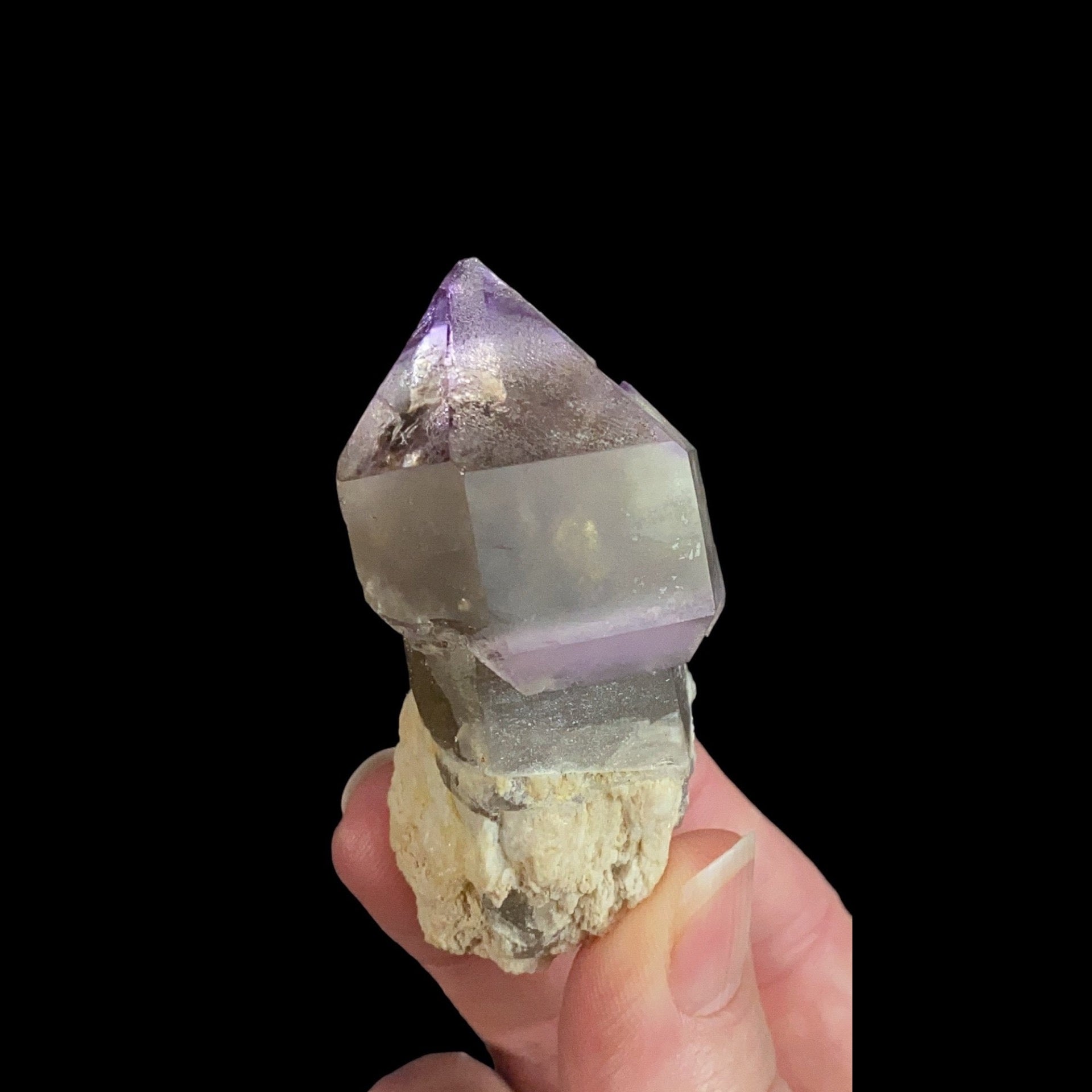 Amethyst Scepter Crystal with Feldspar, Shigar Valley, Pakistan