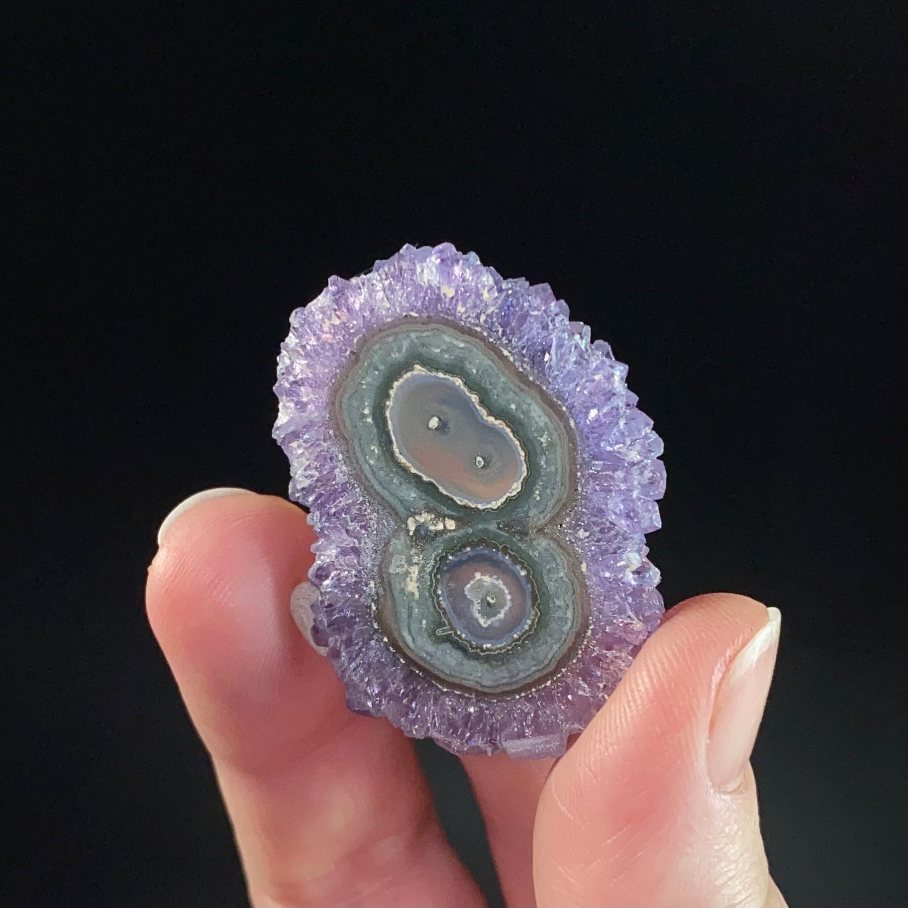 Amethyst Stalactite Slice from Artigas, Uruguay