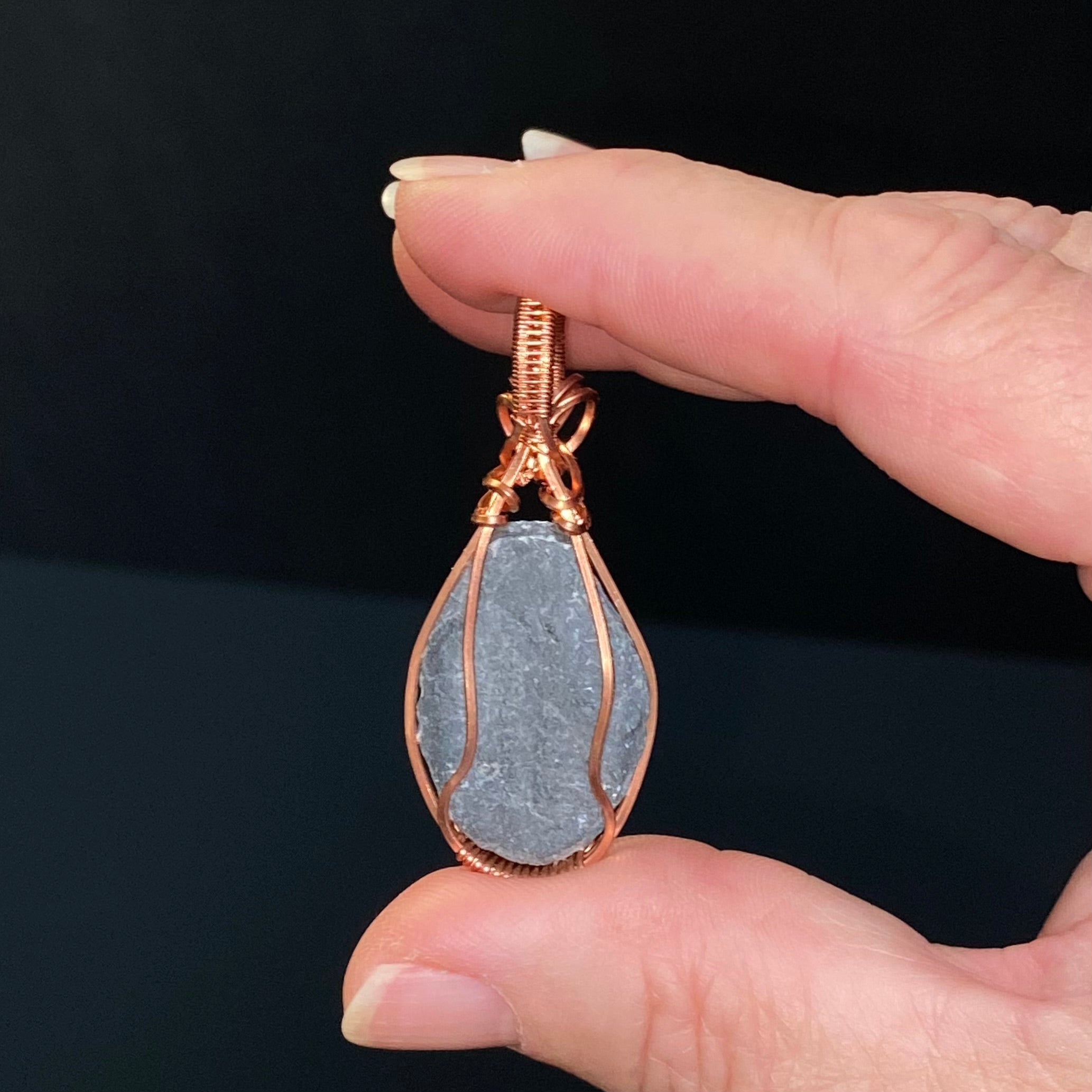 Fossilized Trilobite & Copper Wire Wrapped Handmade Pendant