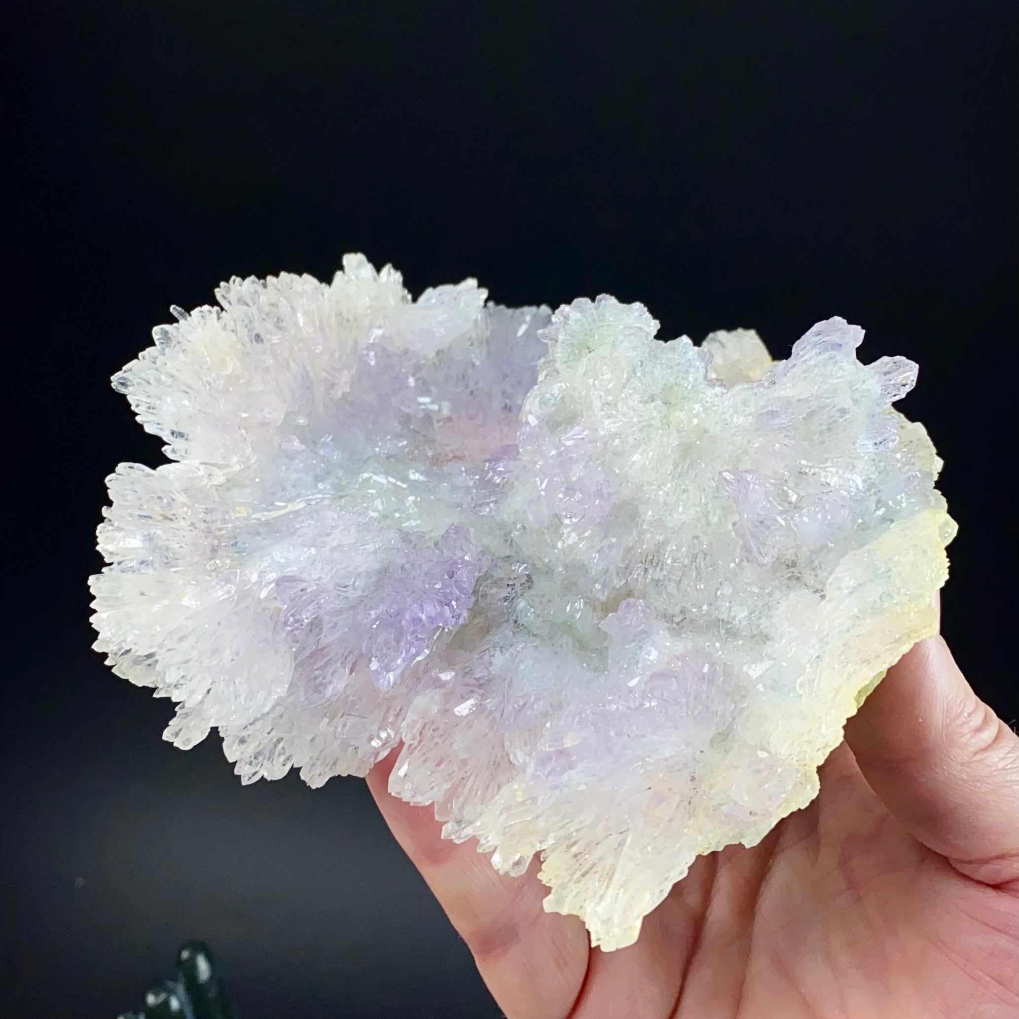 Amethyst Crystal Flower with Celadonite from Ametista do Sul, Brazil