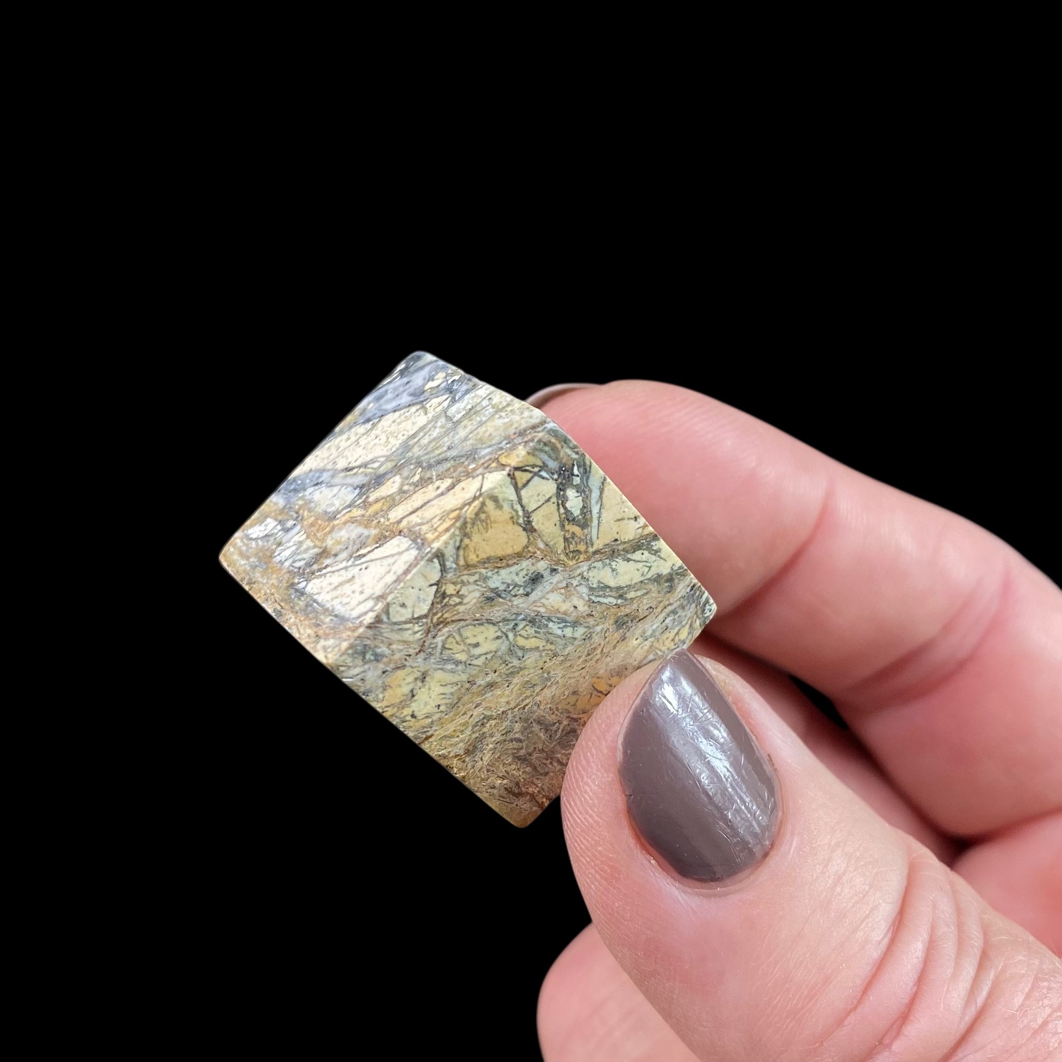 Green Malingano Jasper, Chert Breccia, Polished Cube