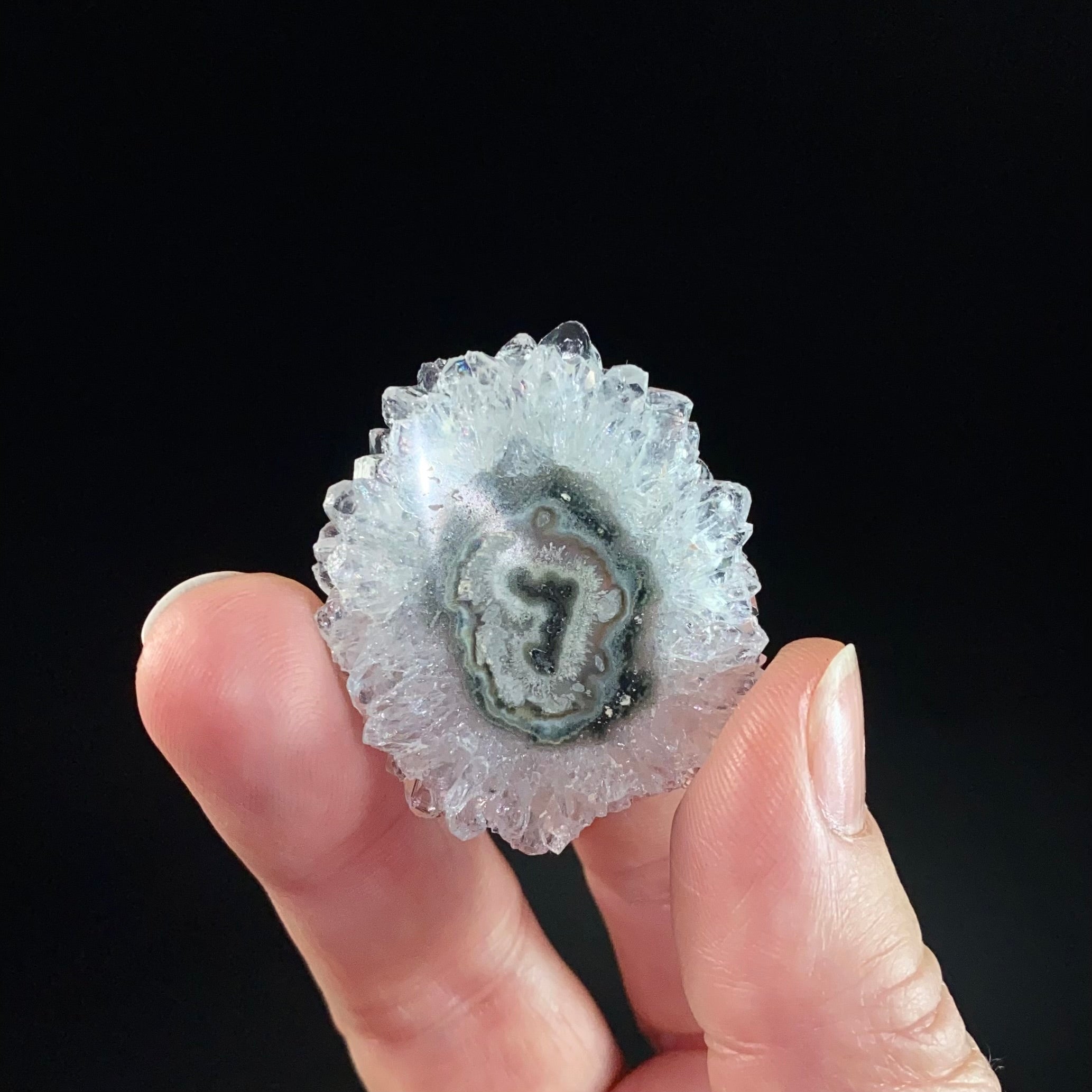 Quartz and Agate Stalactite Slice from Artigas, Uruguay