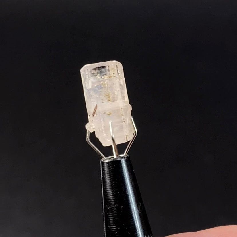 Terminated Pink Apatite Crystal with Muscovite Mica - Fluorescent Natural Crystal