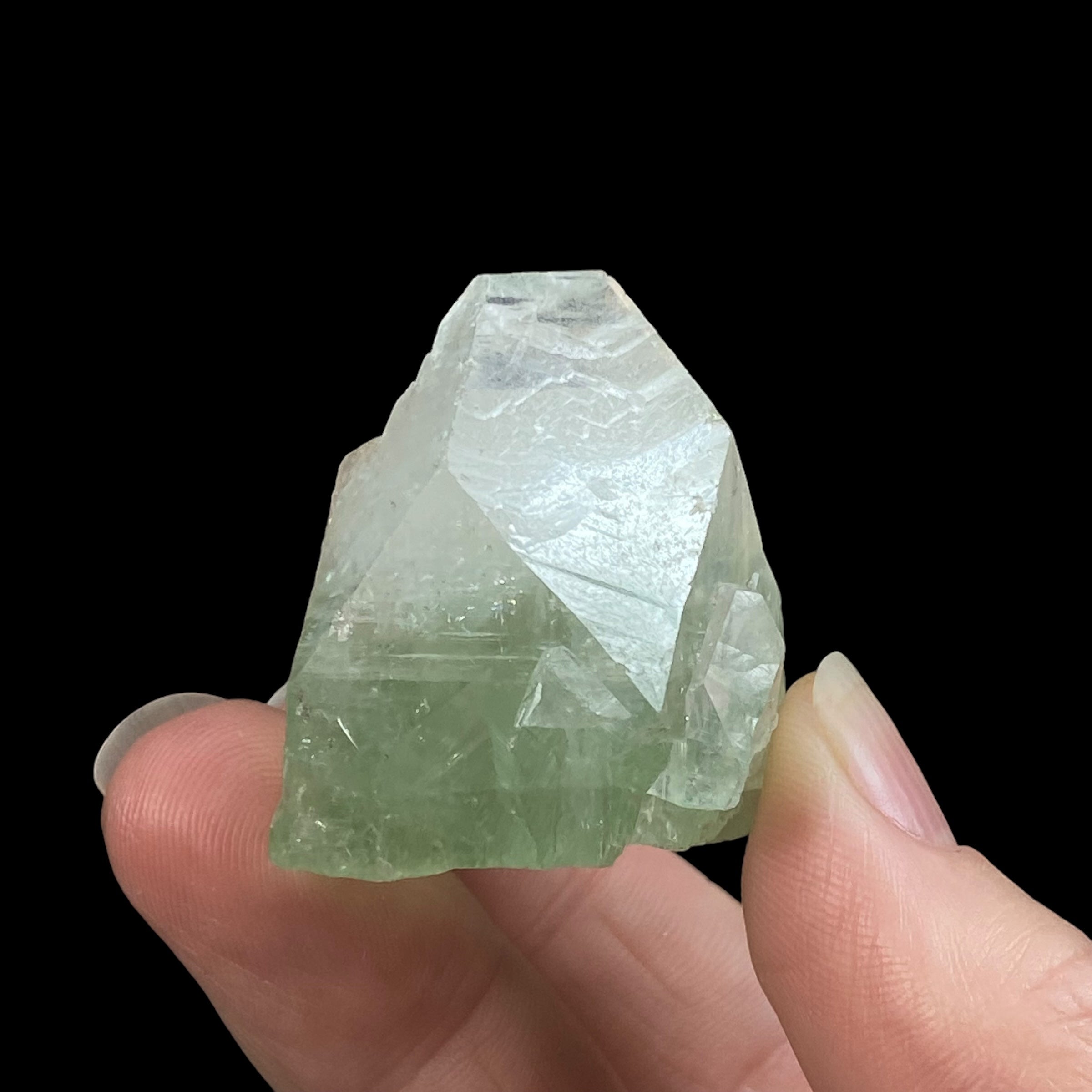 Green and Clear Apophyllite Crystal with Stilbite from Jalgaon, Maharashtra, India