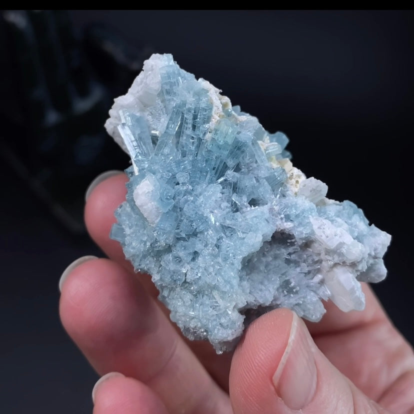 Blue Tourmaline Crystal Cluster from Afghanistan