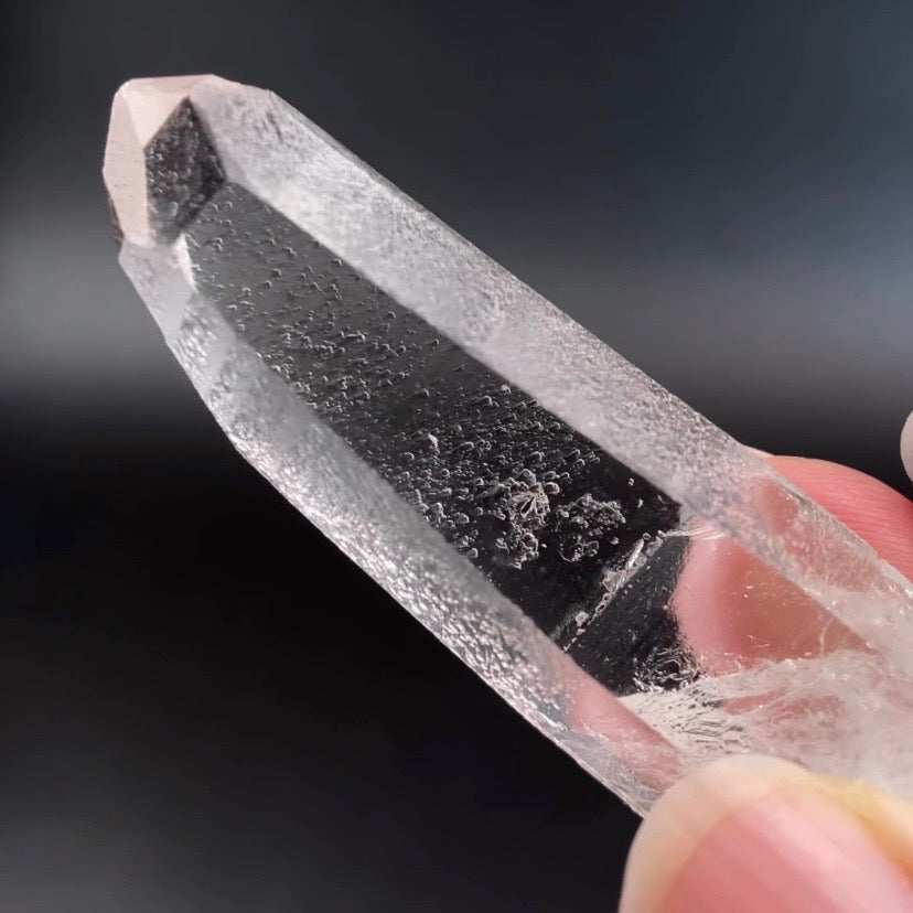 Water Clear Quartz Crystal with Starbrary Markings, Minas Gerais, Brazil