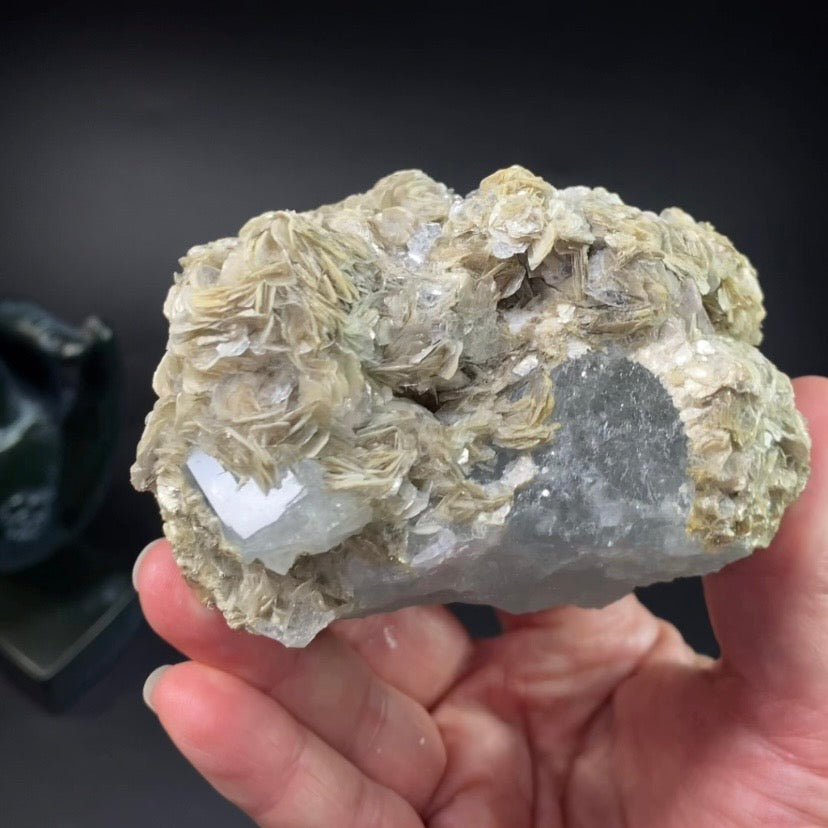 Aquamarine Crystals with Muscovite Mica