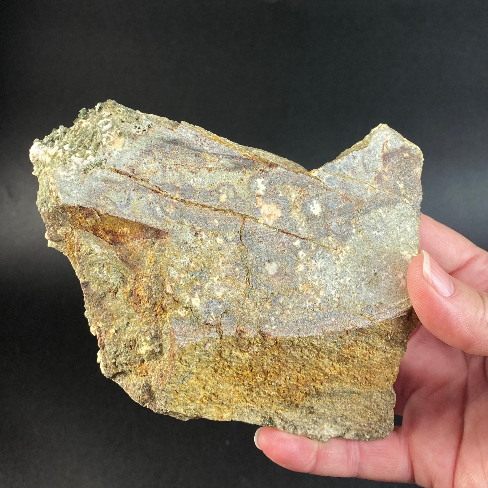 Forest Green Epidote Crystals and Calcite on Matrix, Shigar Valley, Pakistan