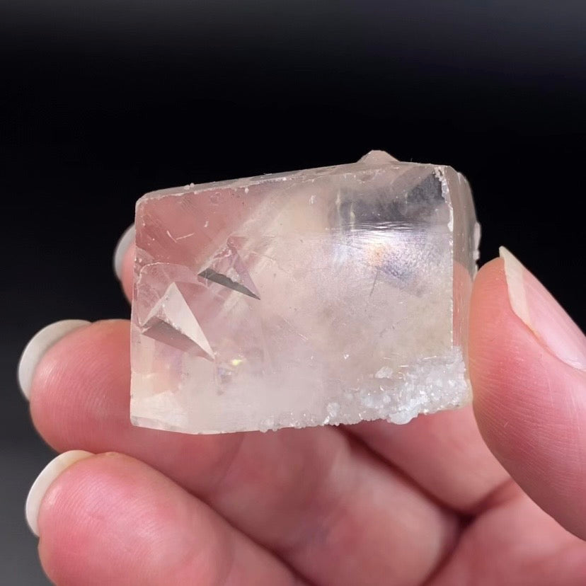 Light Golden Calcite Crystal Cluster with Raised Record Keepers