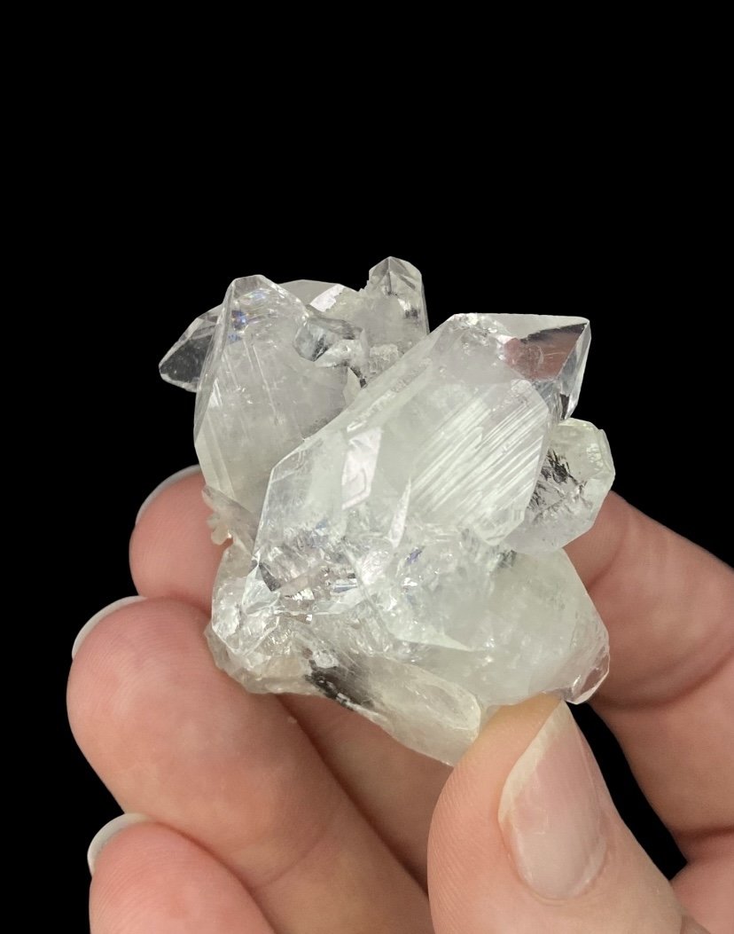 Double Terminated Clear Apophyllite Crystal Cluster