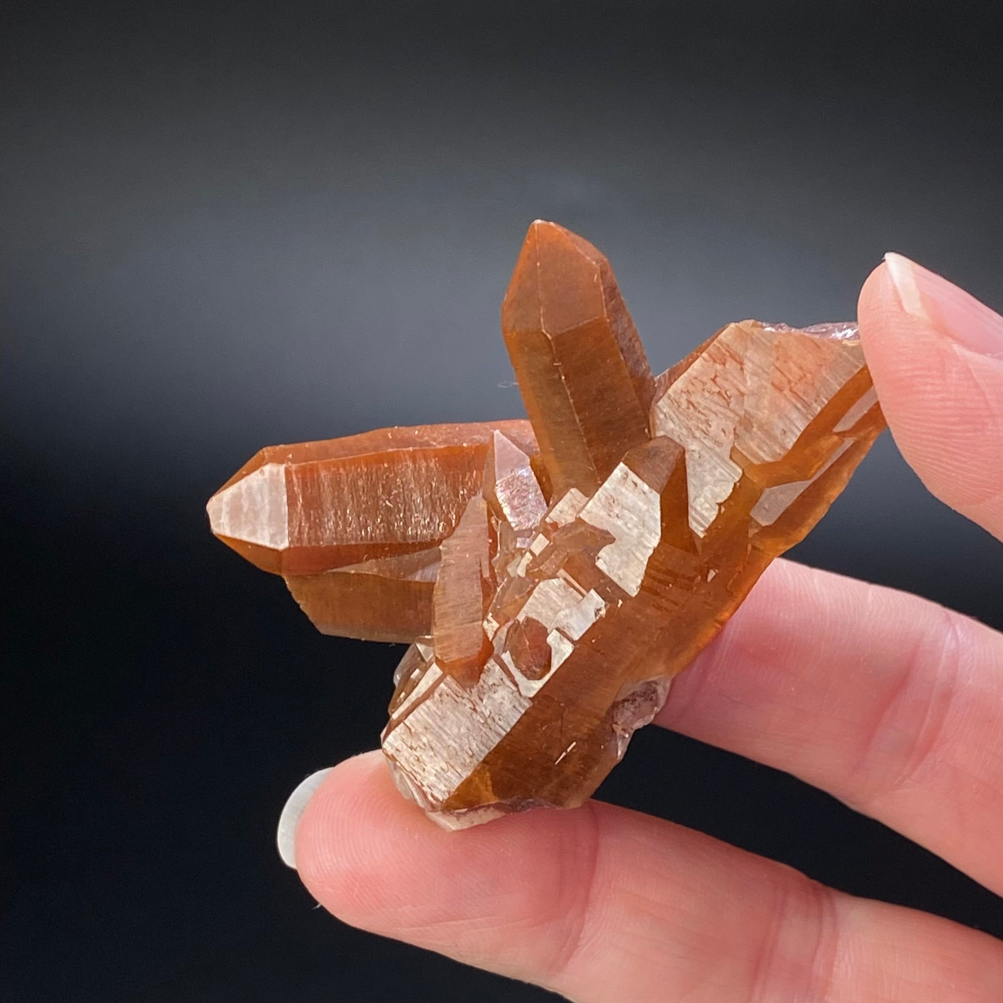 Red Hematite Quartz Crystal Specimen from Tourash, Morocco