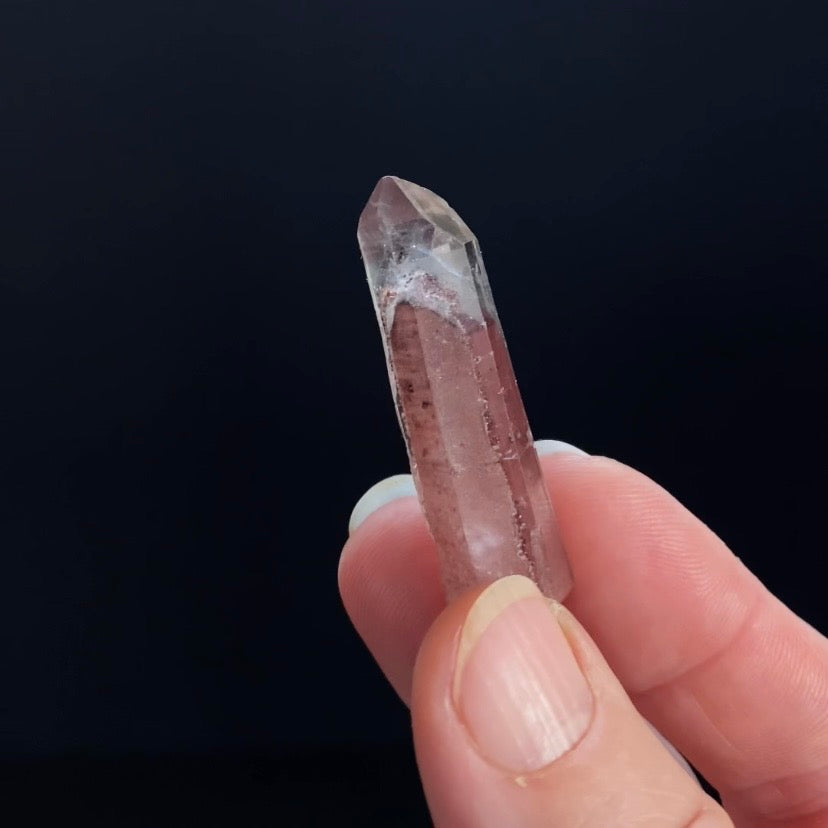 Red Hematite Phantom Sunset Quartz Crystal