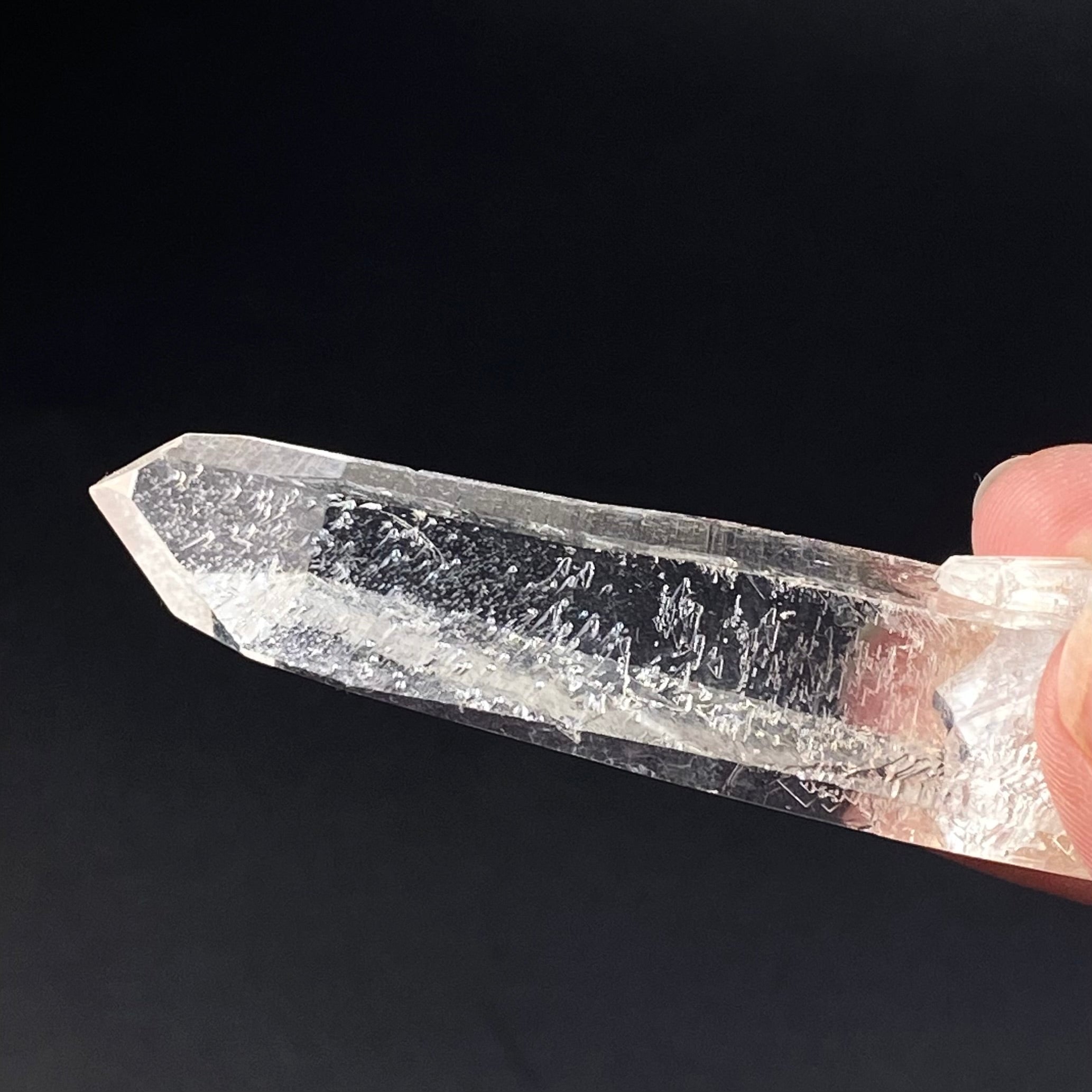 Water Clear Quartz Crystal with Starbrary Markings, Minas Gerais, Brazil