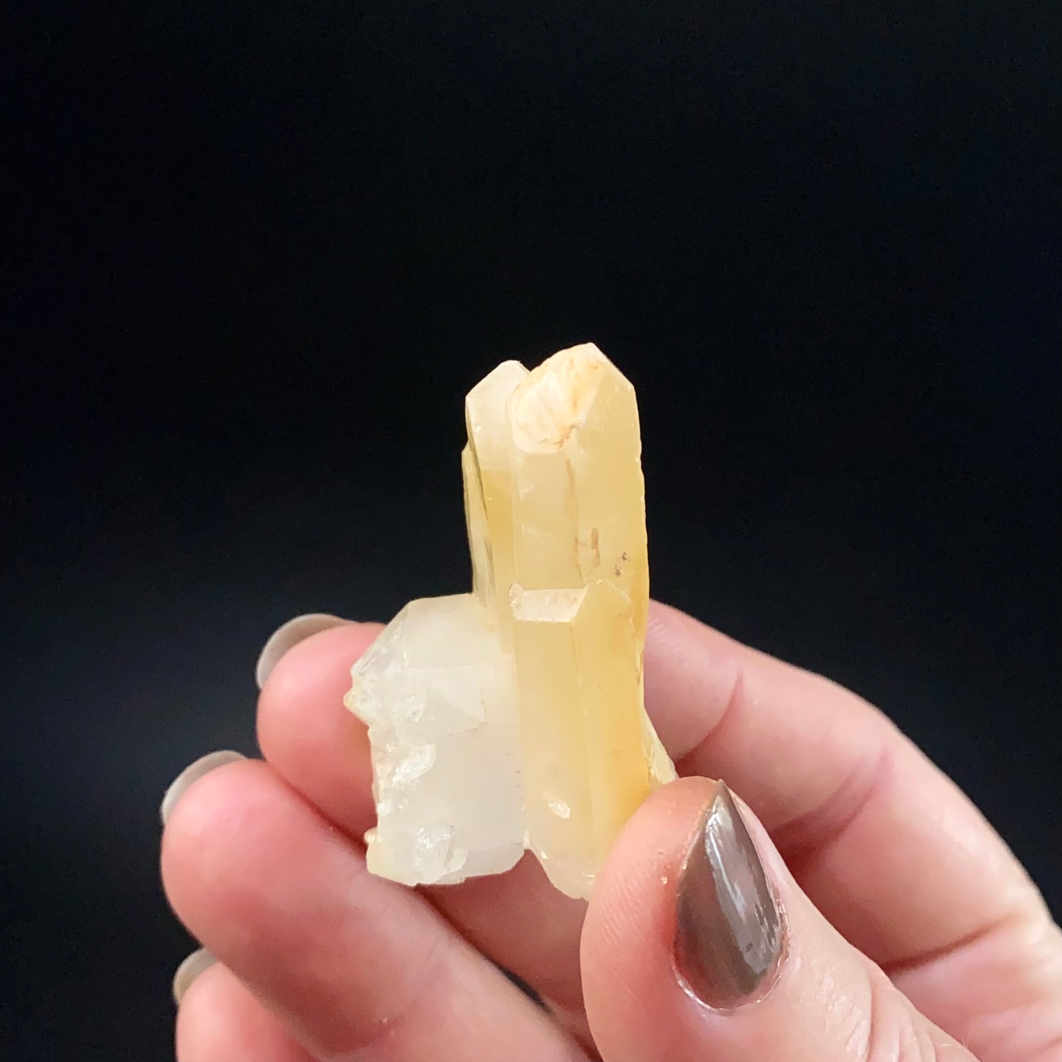 Bone Quartz Crystal Cluster with Halloysite Inclusions from Balochistan, Pakistan