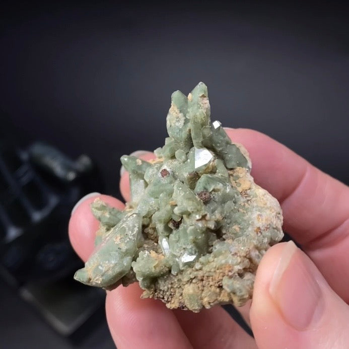 Lustrous Chlorite Included Quartz Cluster