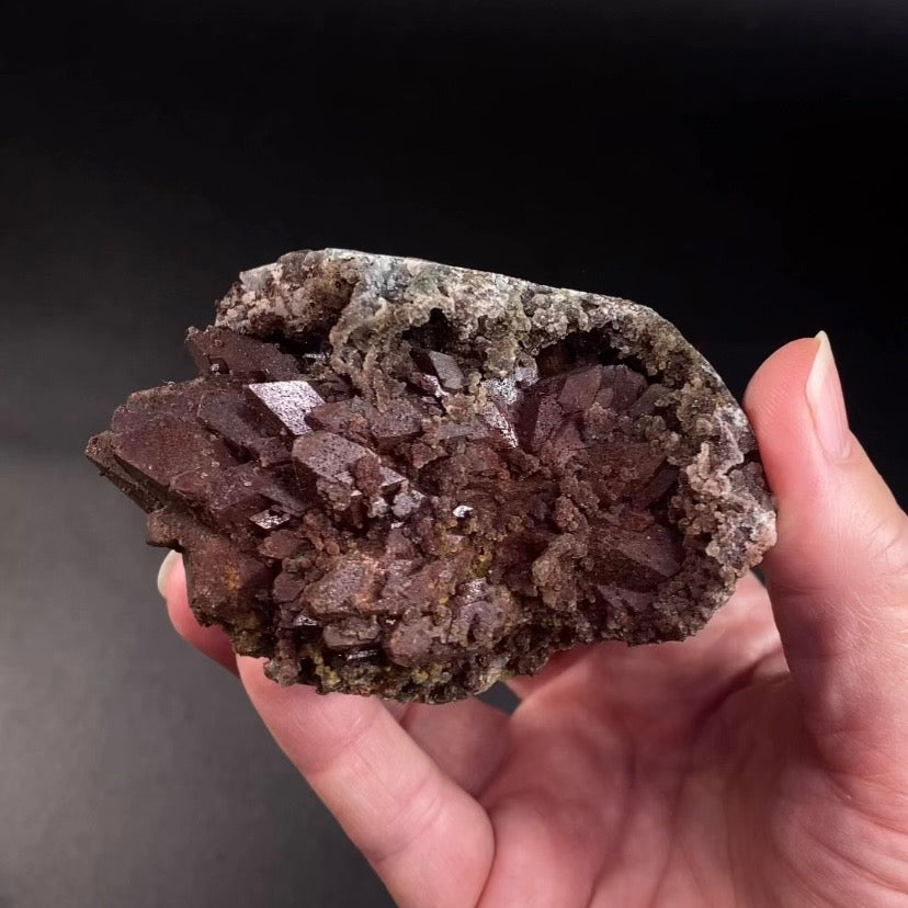 Red Marshy Apophyllite Cluster from Jalgaon, Maharashtra, India - Natural Crystal Cluster