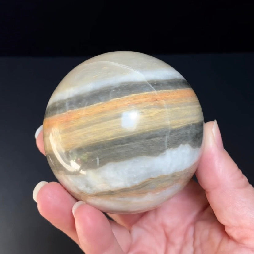 Banded Calcite Polished Sphere 68 mm