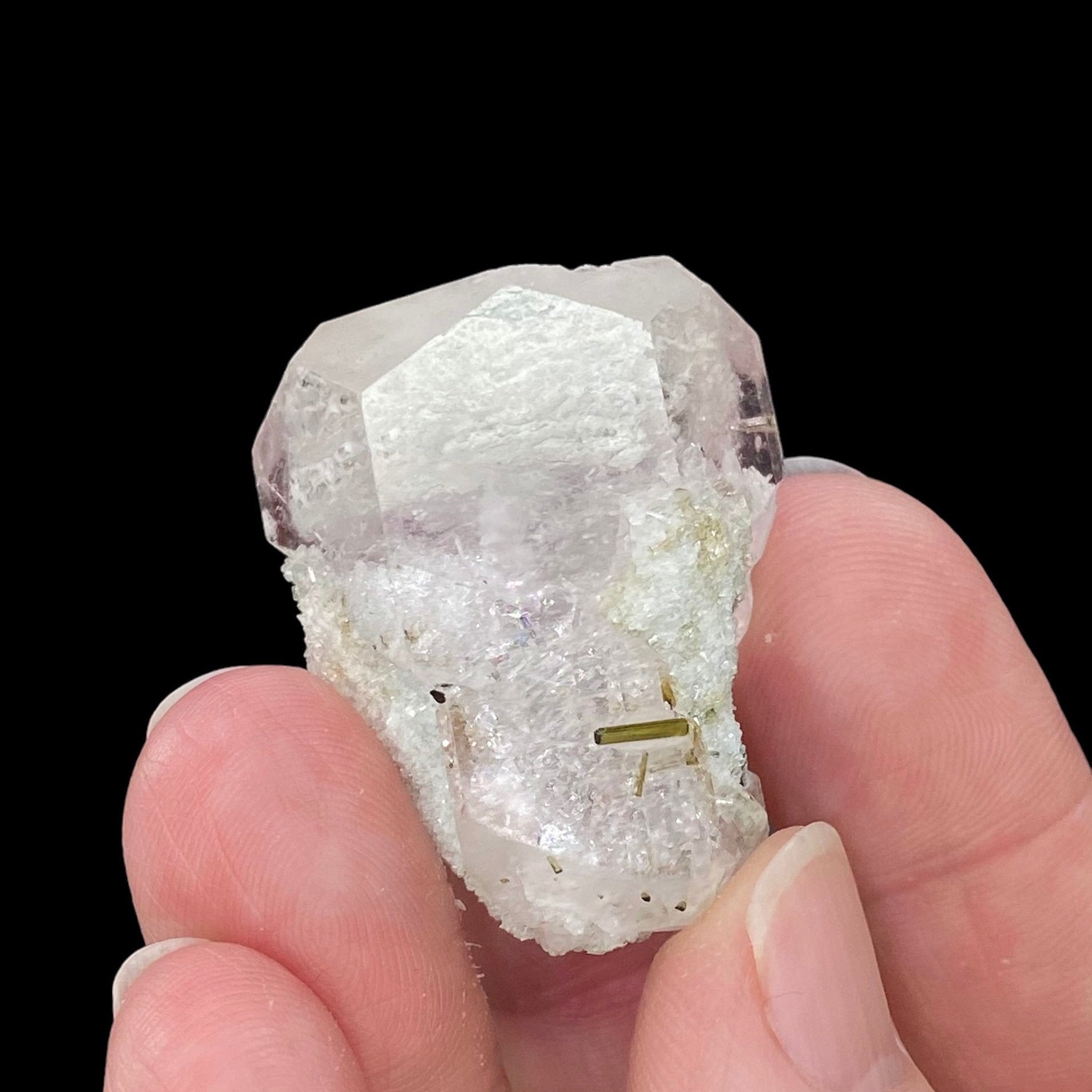 Morganite Crystal with Green Tourmaline & Quartz, Pech, Afghanistan