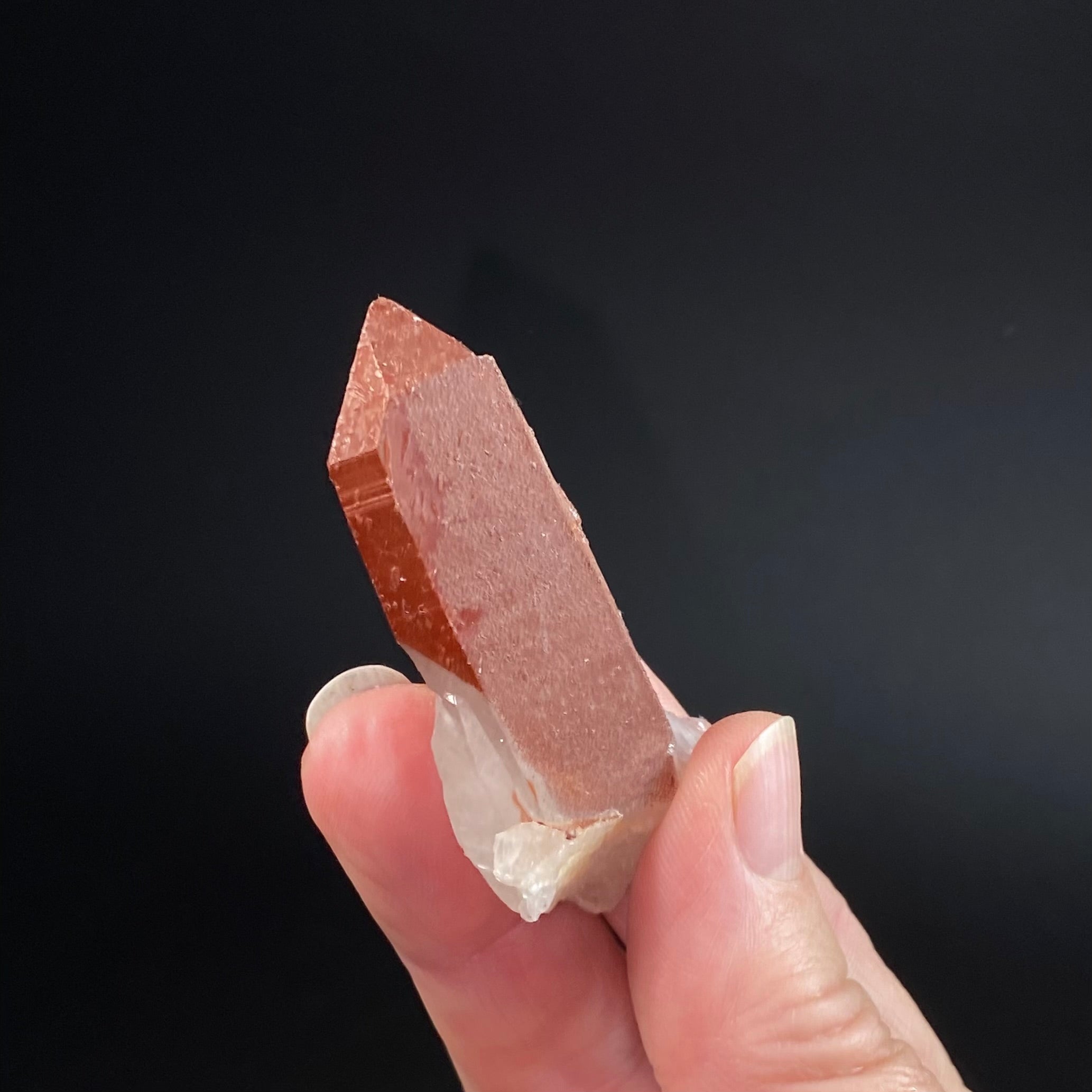 Red Hematite Quartz Crystal Specimen from Tourash, Morocco
