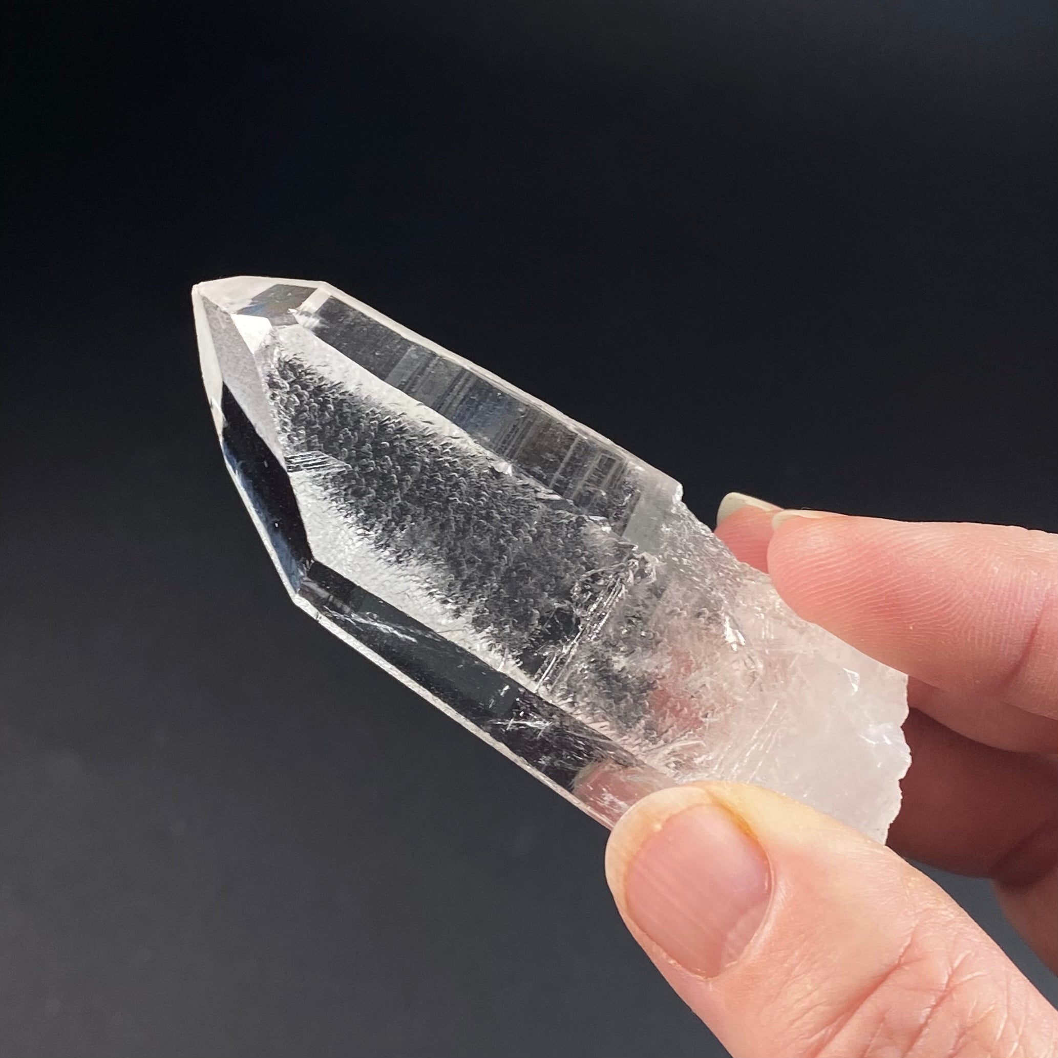 Water Clear Channeling Quartz Crystal with Starbrary Markings and Record Keeper